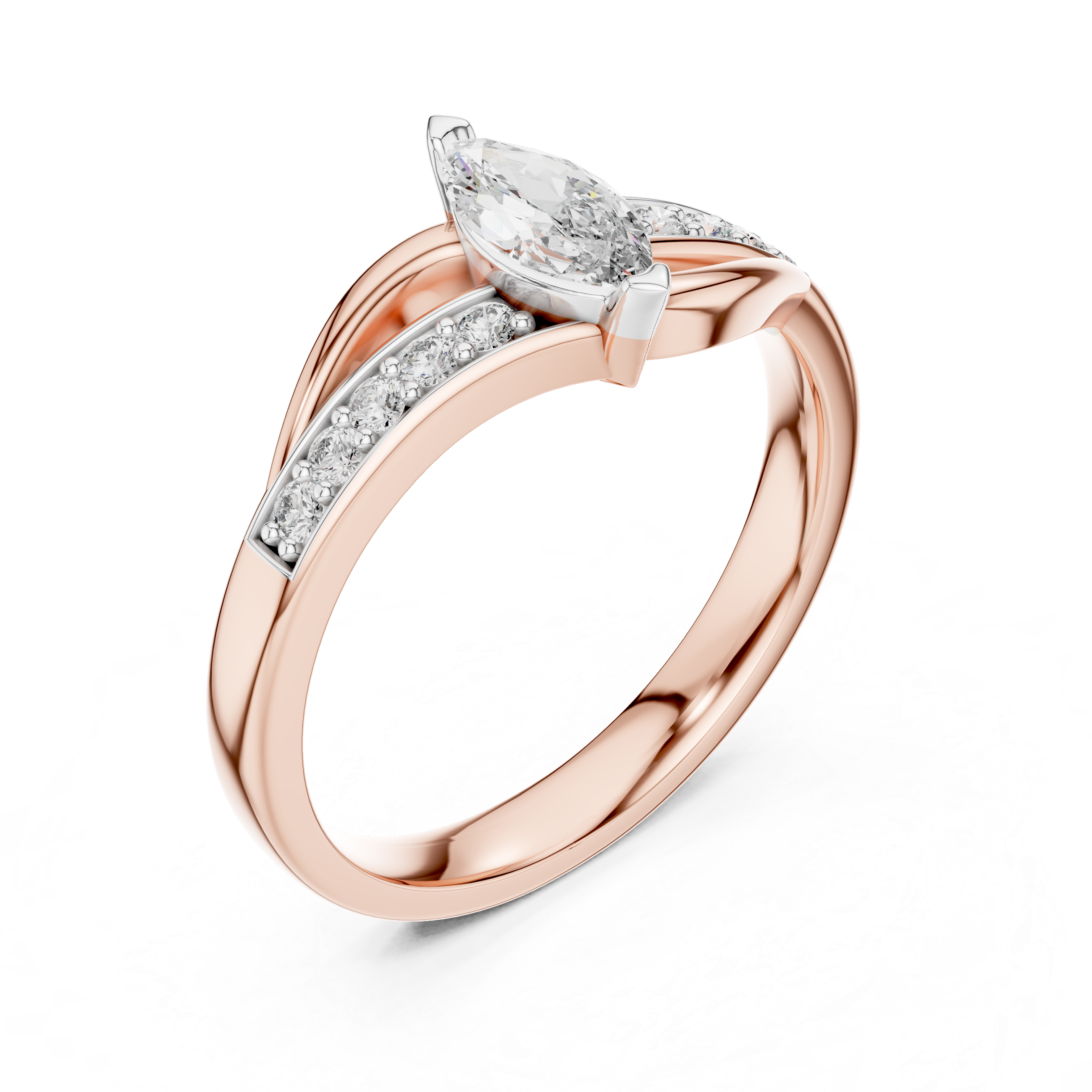 Marquise Gemstone Diamond Ring – Design 12#10003