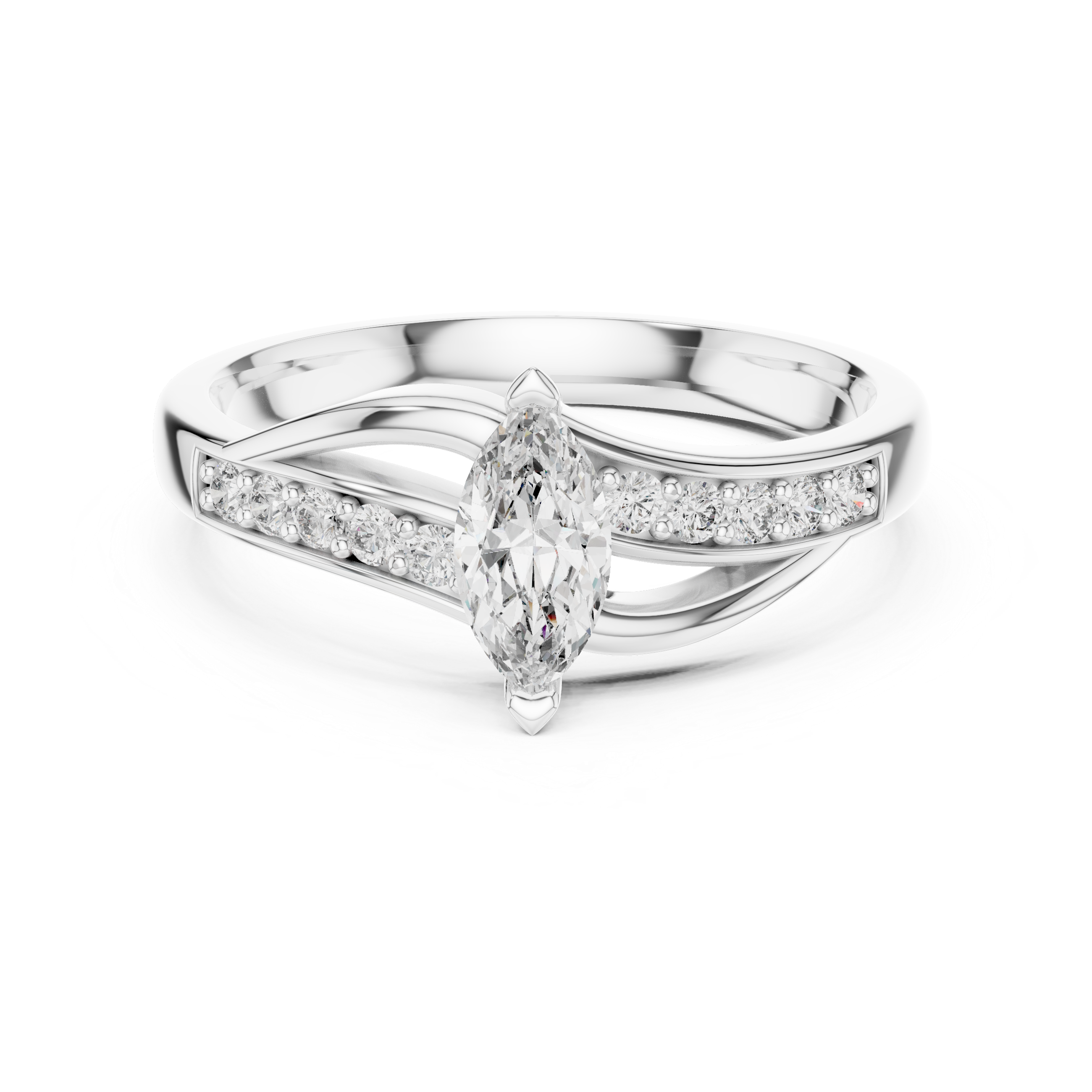 Marquise Gemstone Diamond Ring – Design 12#10003