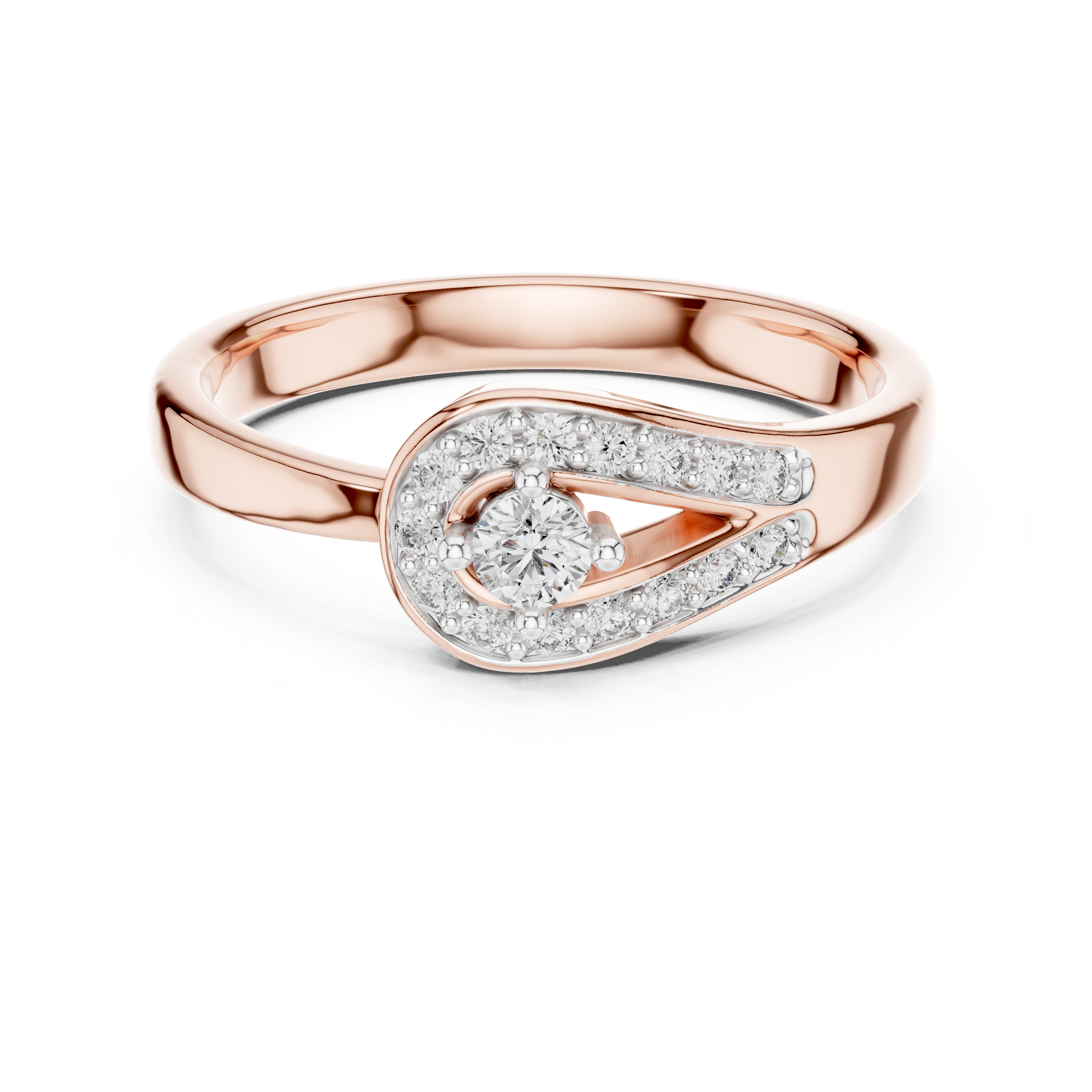 Pear Halo Diamond Ring – Design 12#10004