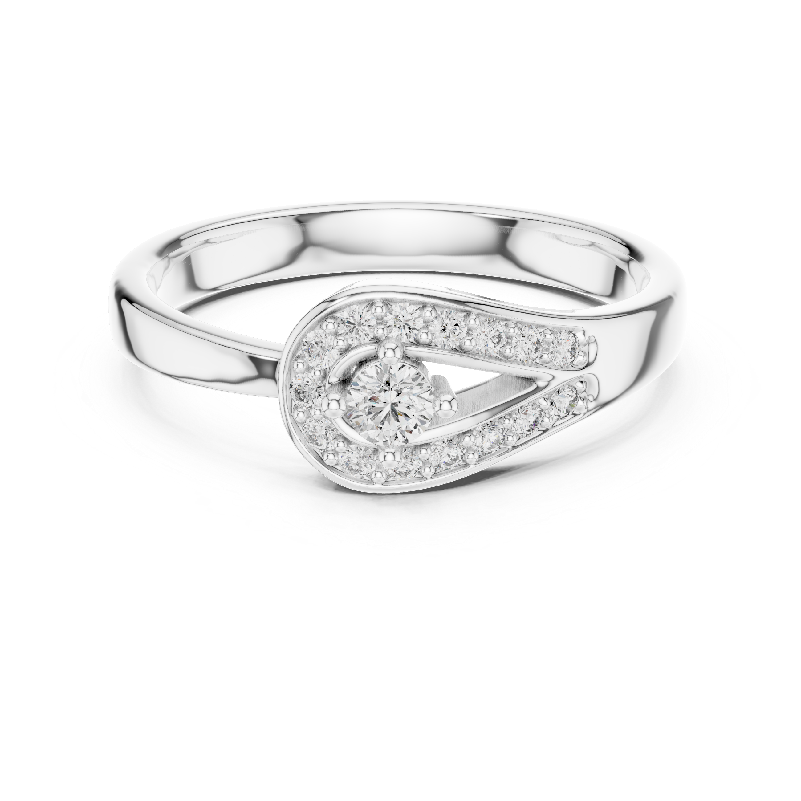 Pear Halo Diamond Ring – Design 12#10004