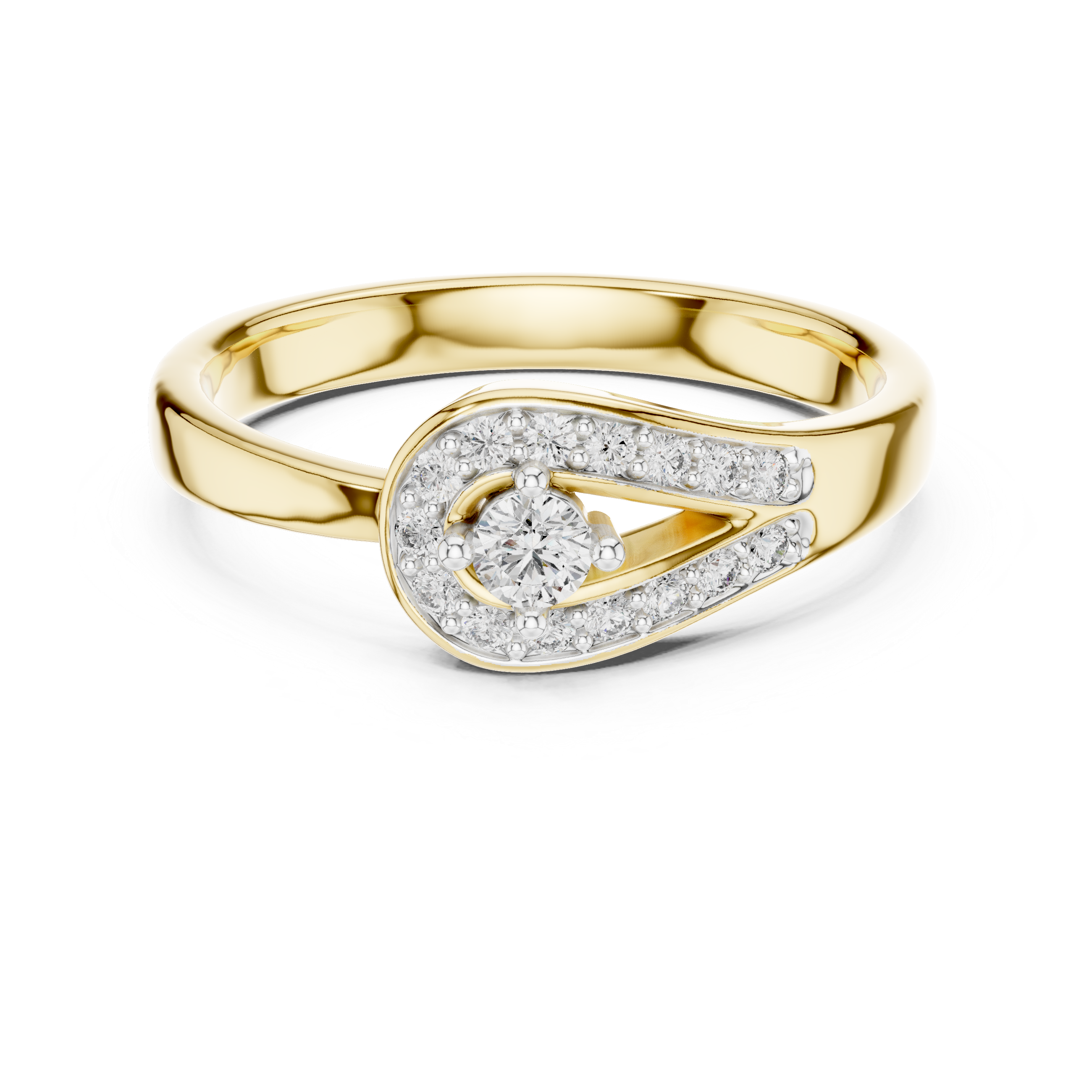 Pear Halo Diamond Ring – Design 12#10004