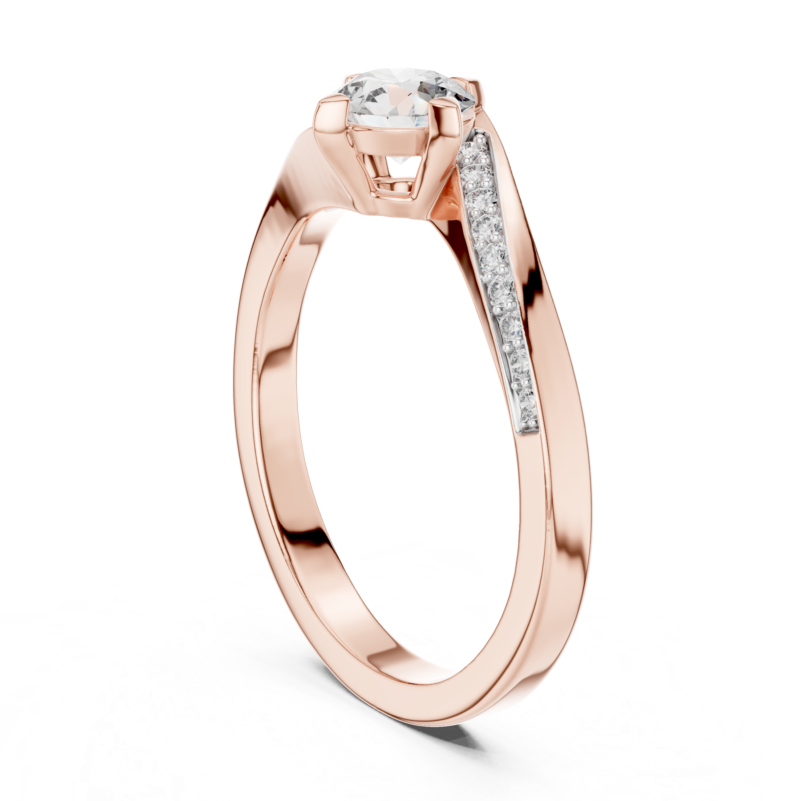 Round Diamond Twist Ring – Design 12#10006