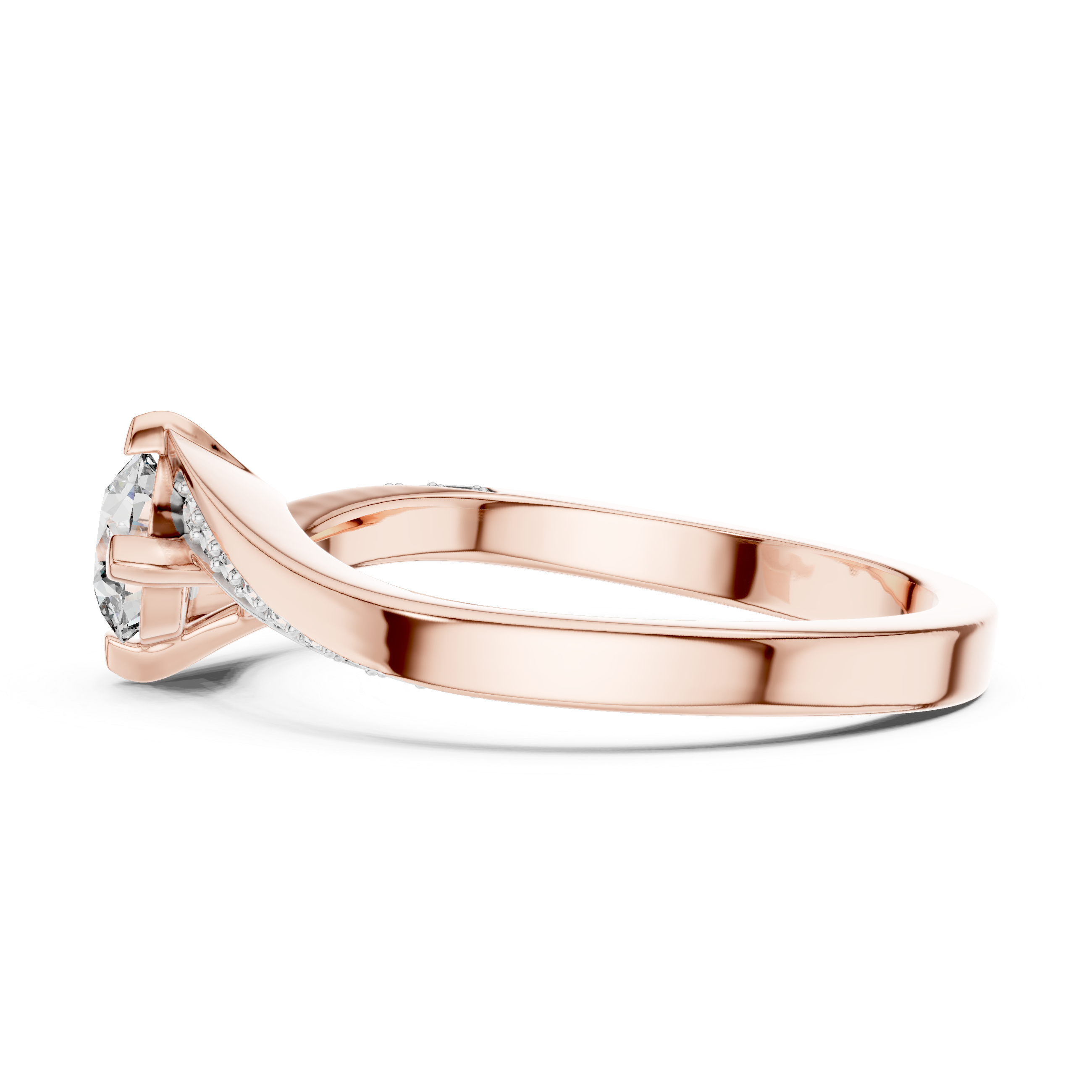 Round Diamond Twist Ring – Design 12#10006