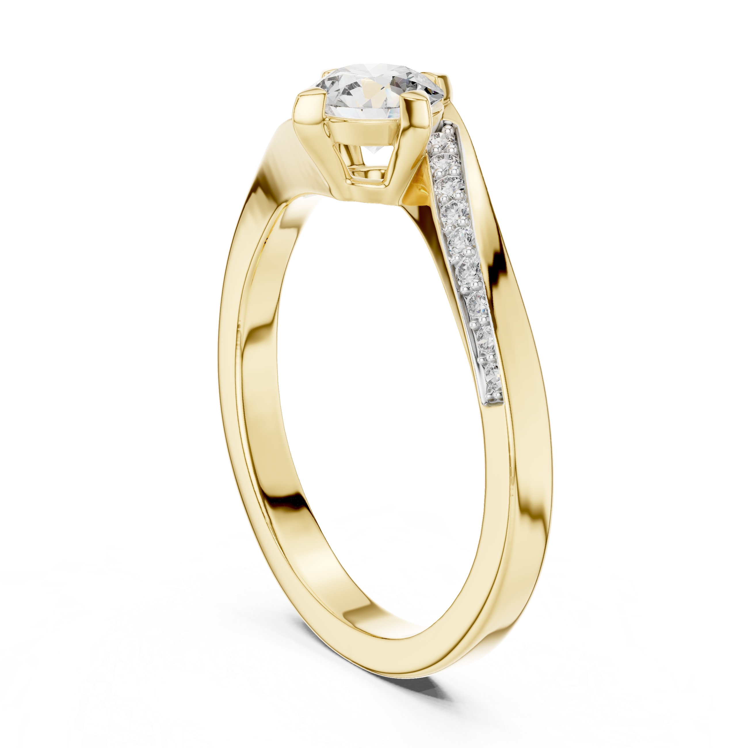 Round Diamond Twist Ring – Design 12#10006