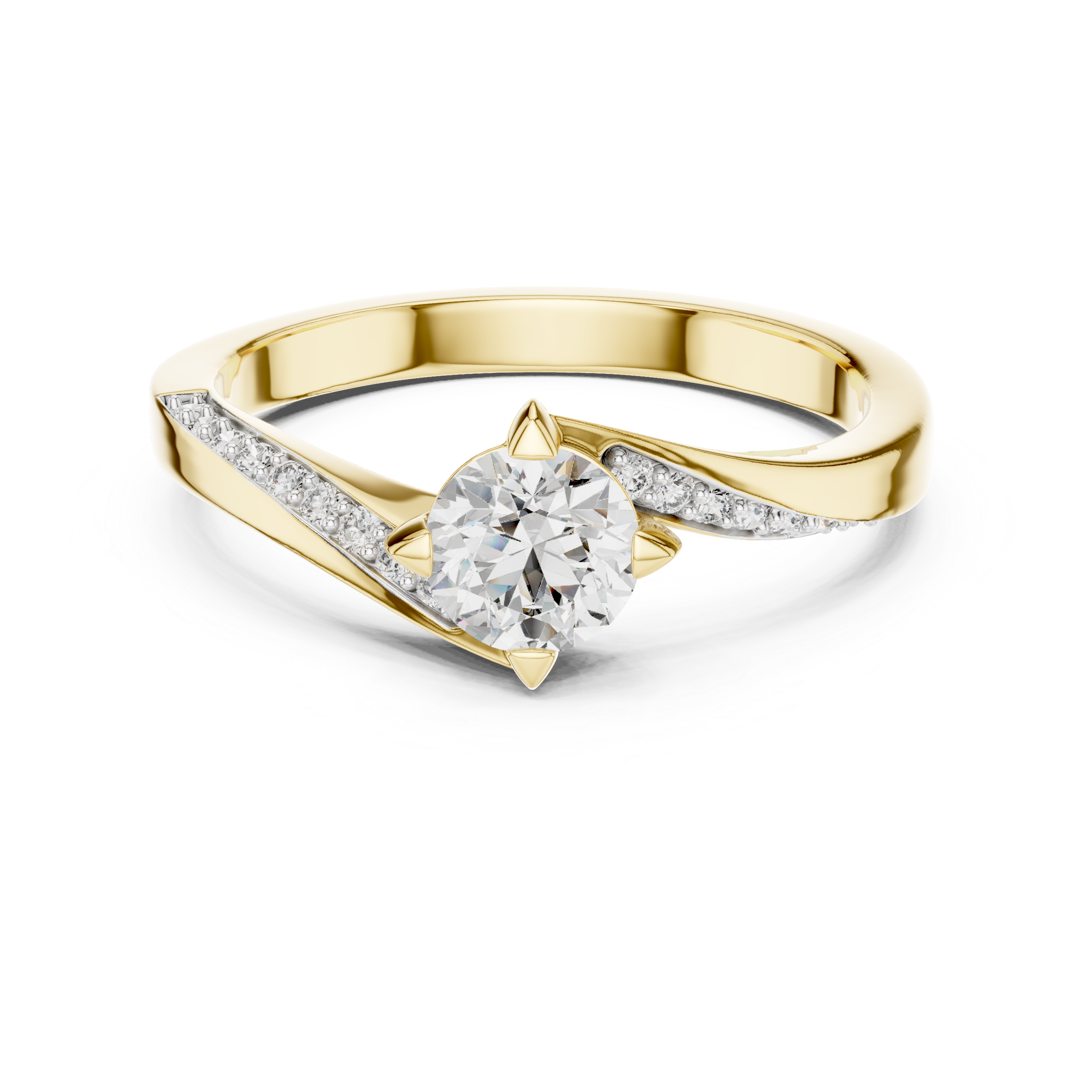Round Diamond Twist Ring – Design 12#10006