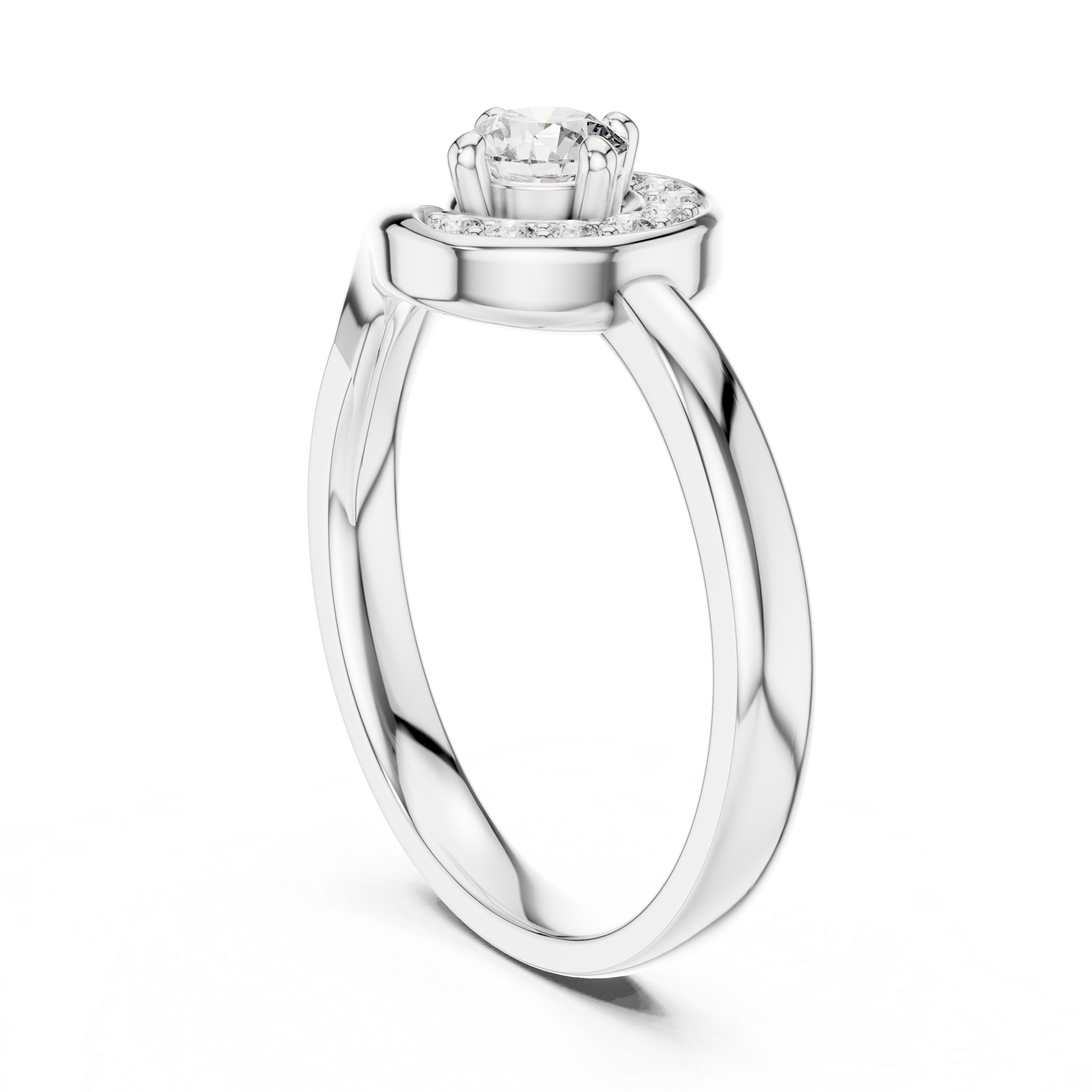 Round Halo Bypass Diamond Ring – Design 12#10007