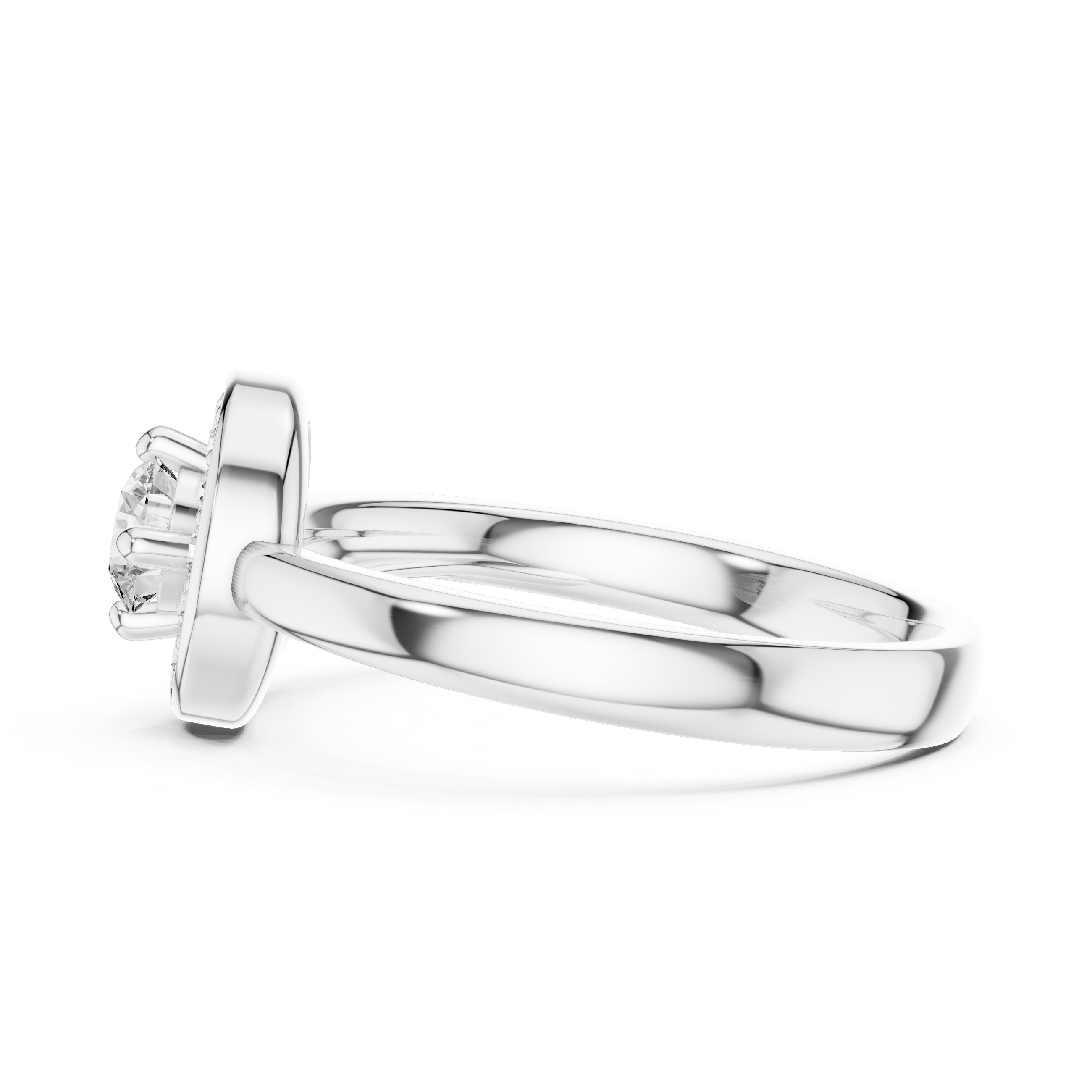 Round Halo Bypass Diamond Ring – Design 12#10007
