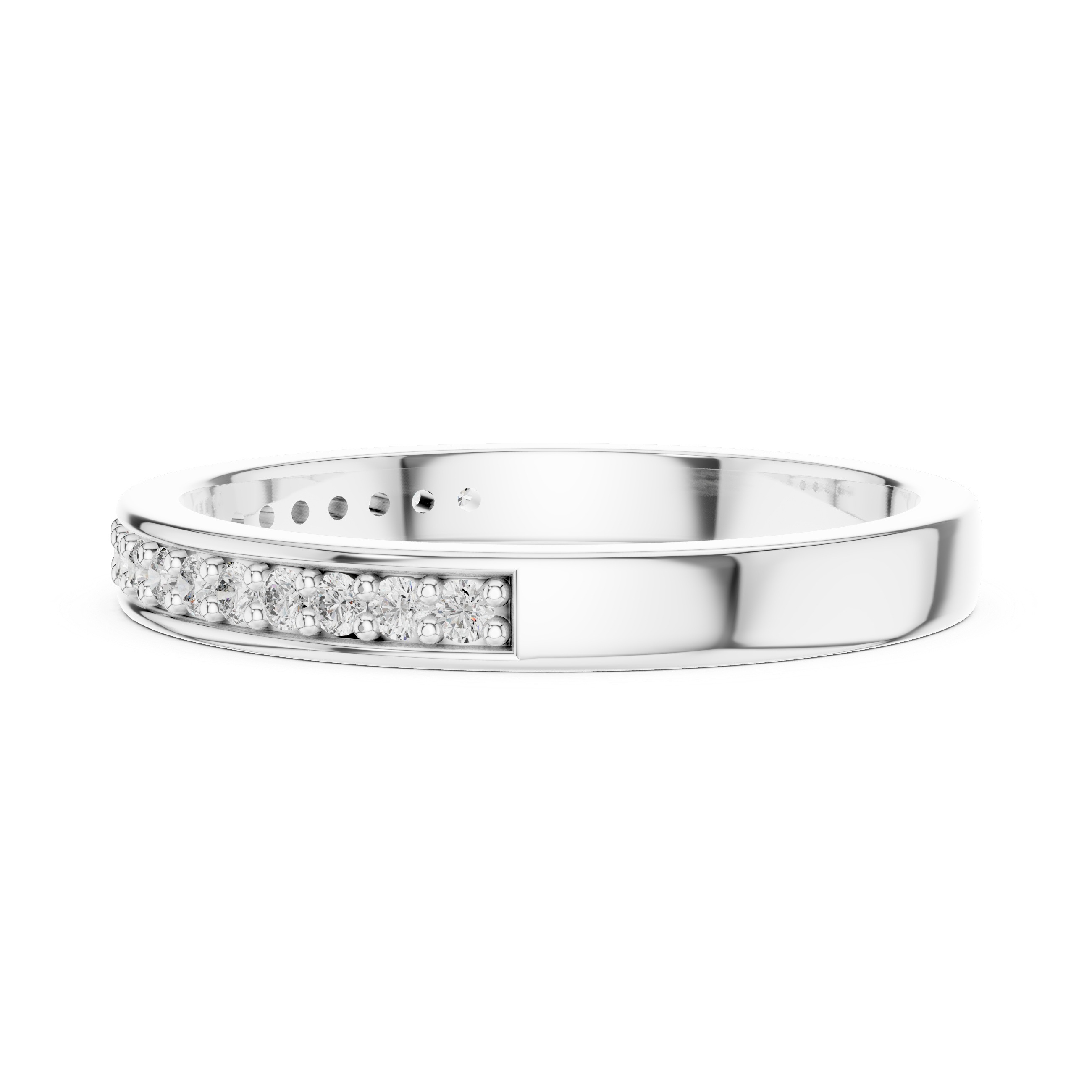 Classic Pavé Diamond Band – Design 12#10010