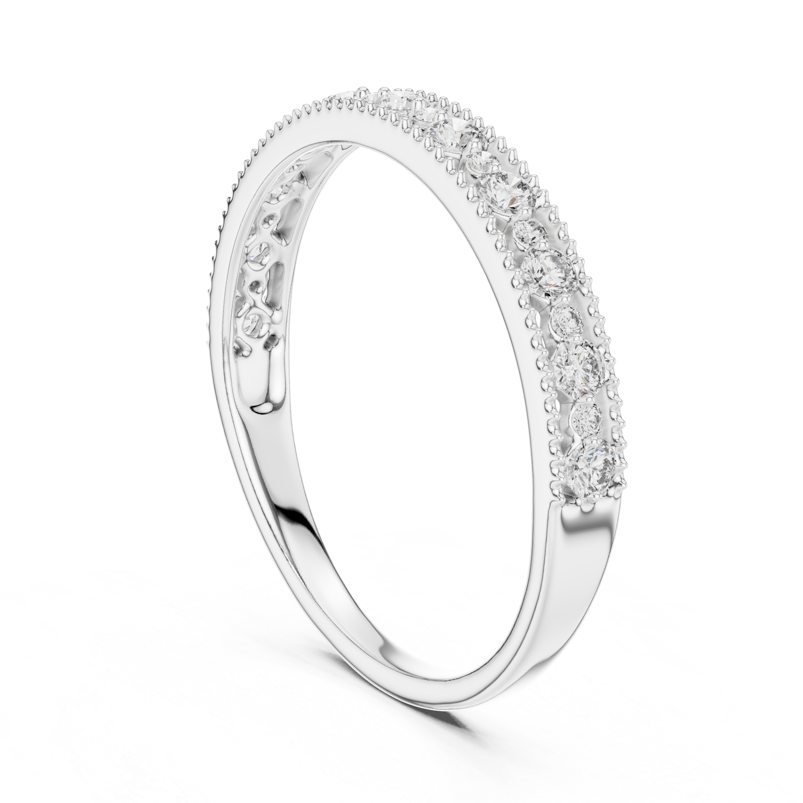 Graduated Round Diamond Band – Design 12#10011
