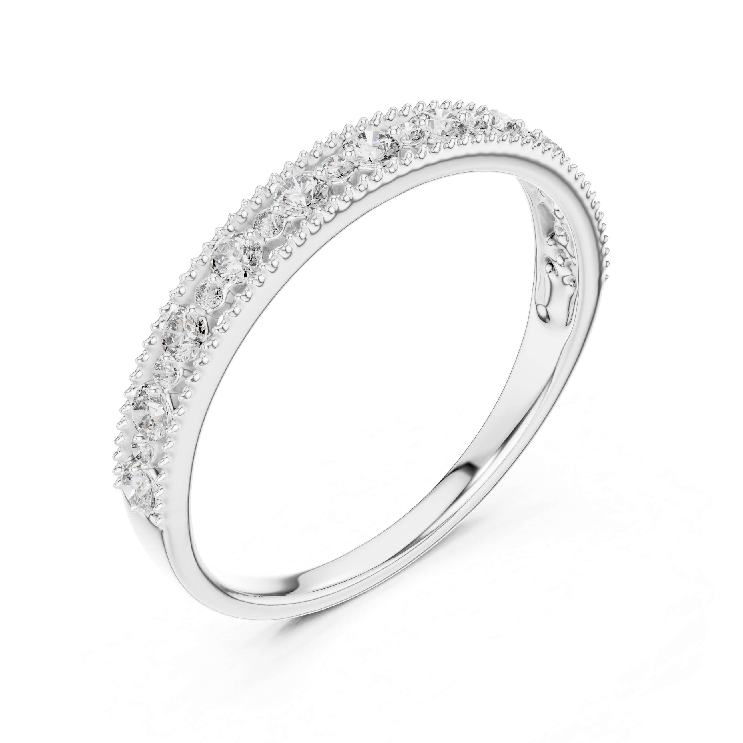 Graduated Round Diamond Band – Design 12#10011