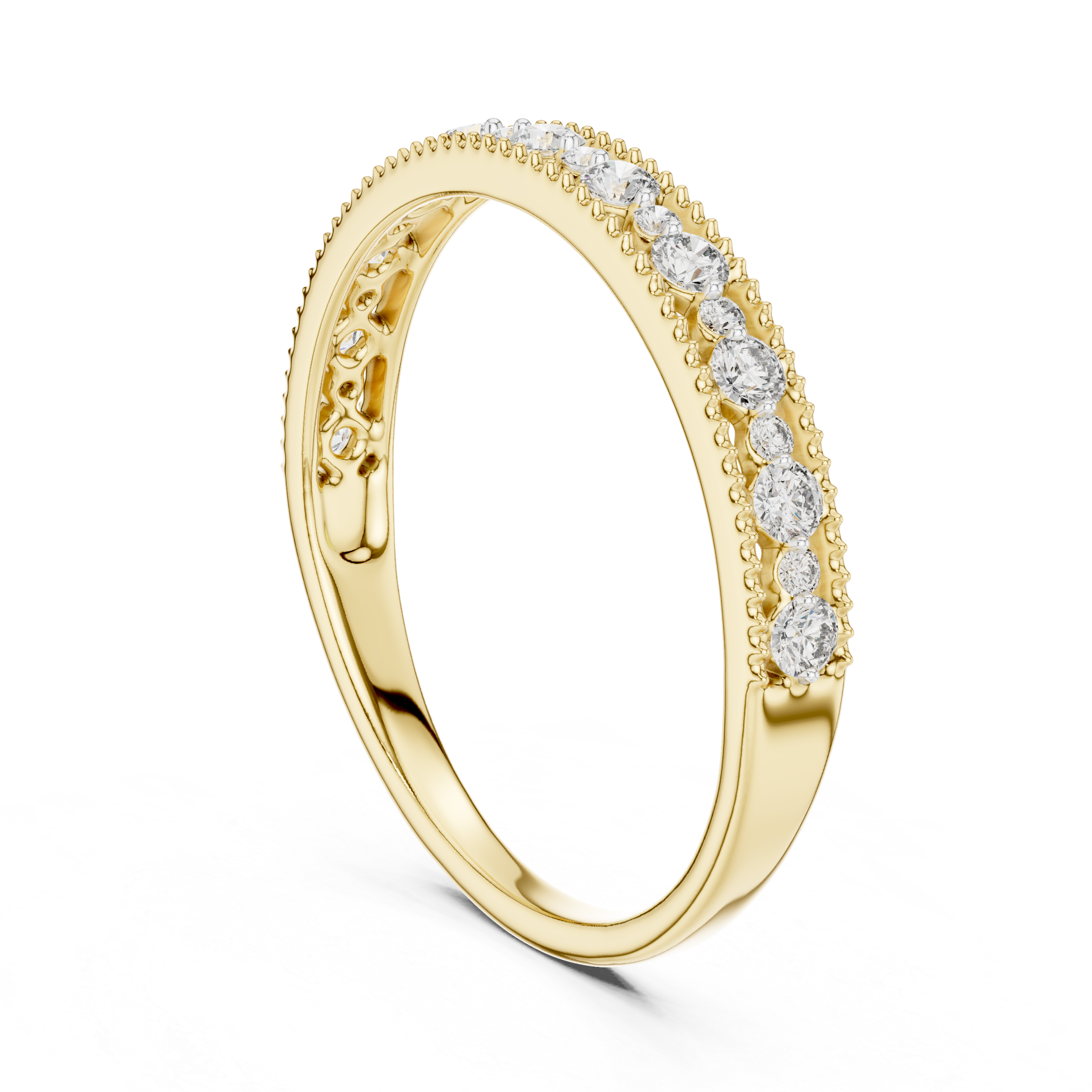 Graduated Round Diamond Band – Design 12#10011