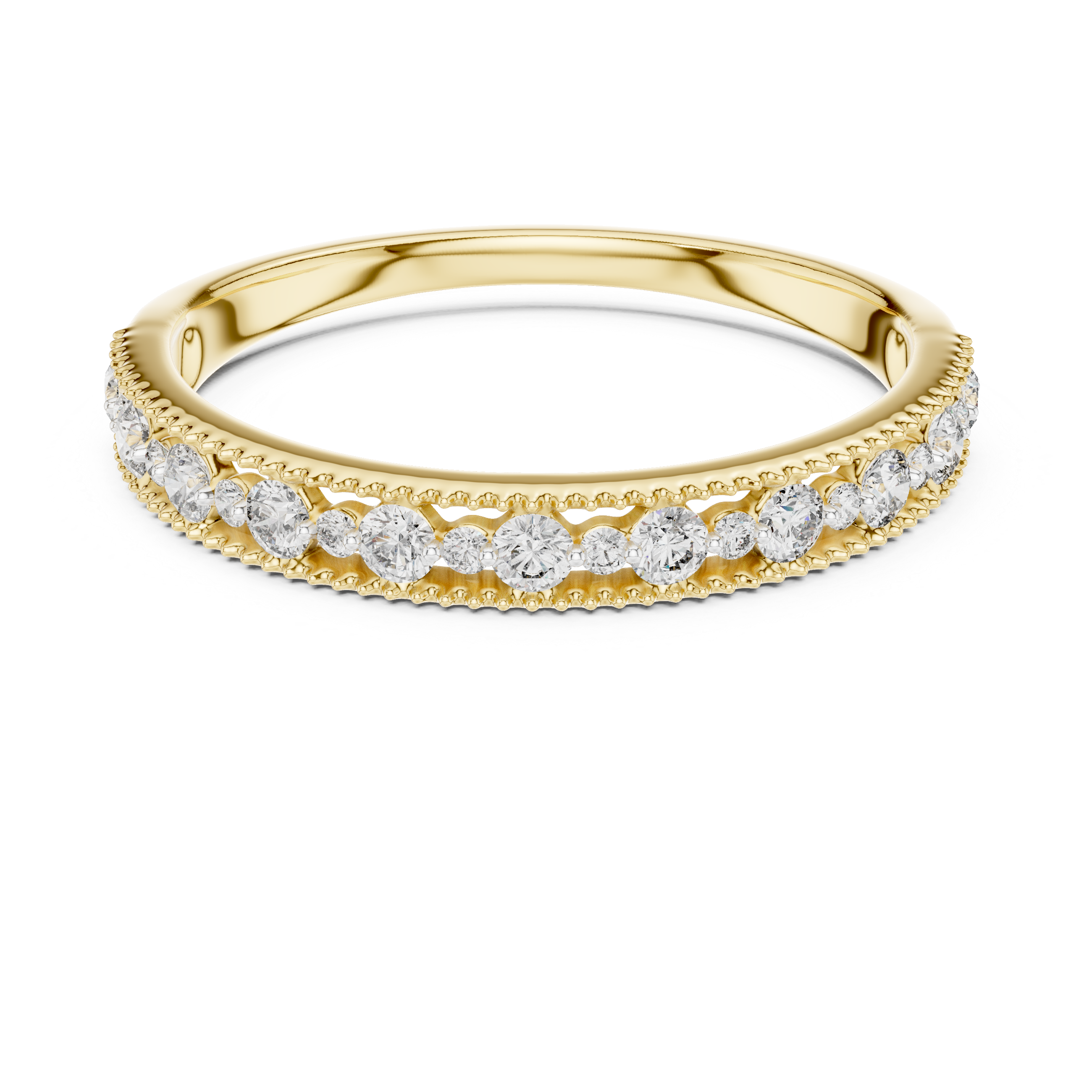 Graduated Round Diamond Band – Design 12#10011