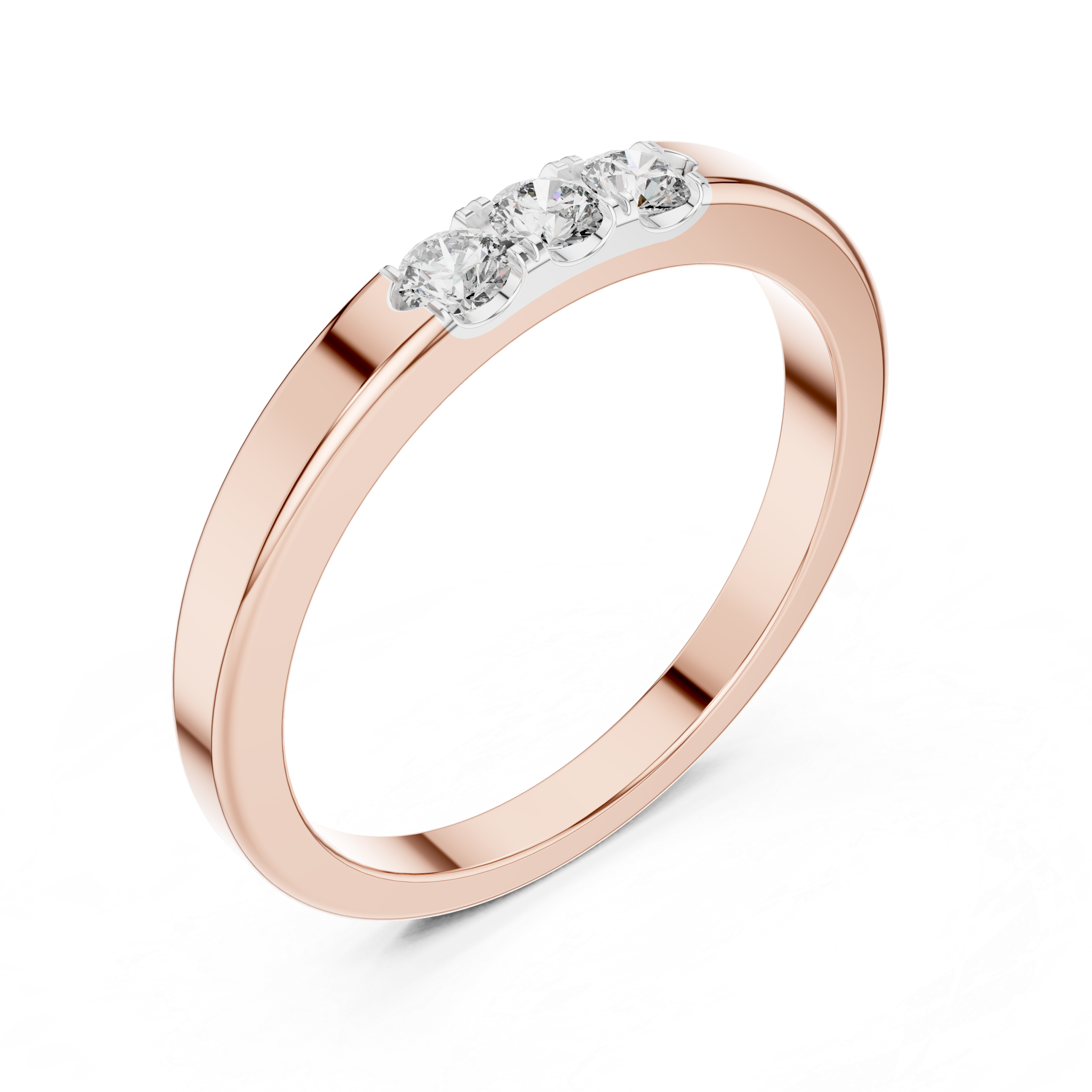 Three-Stone Round Diamond Band – Design 12#10013