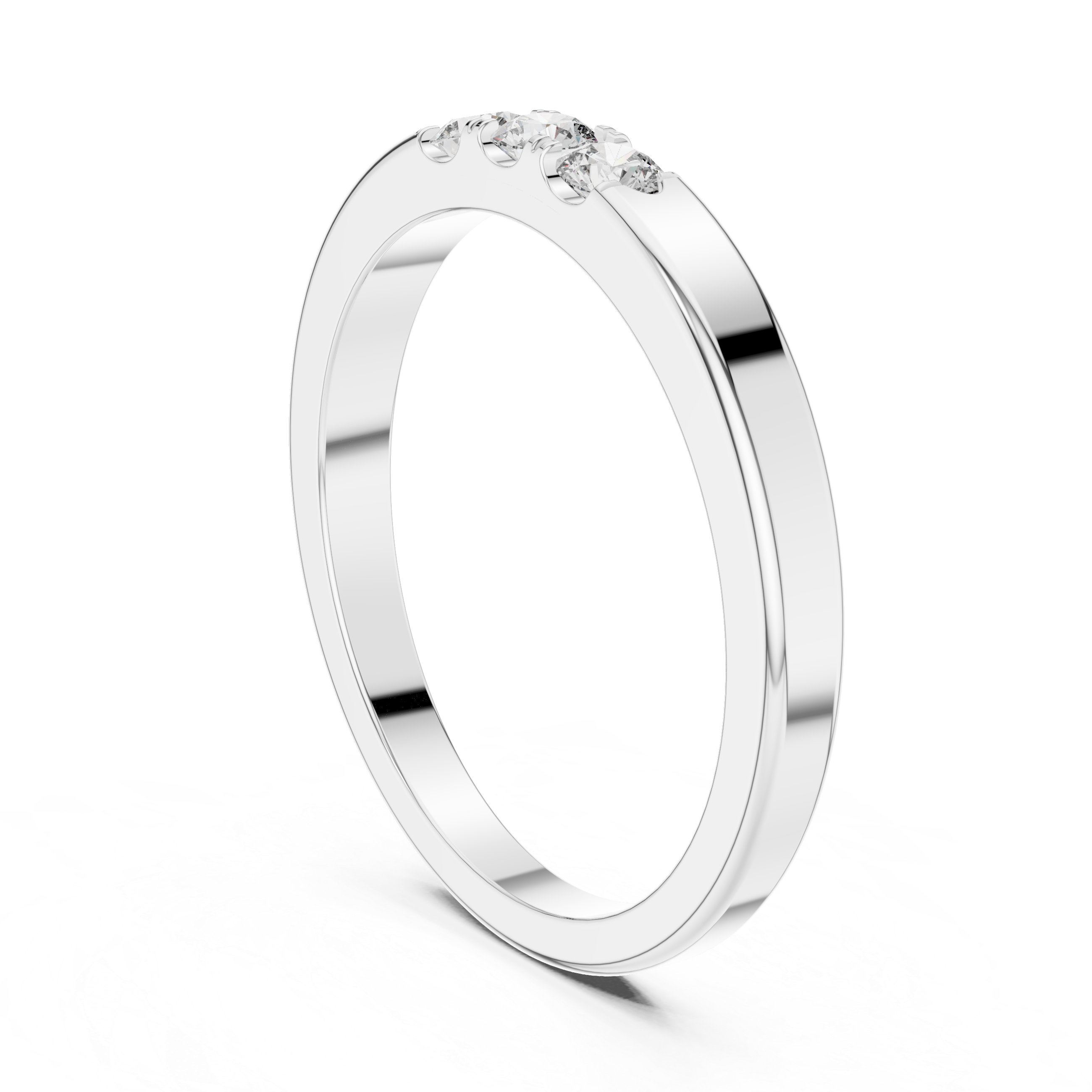 Three-Stone Round Diamond Band – Design 12#10013