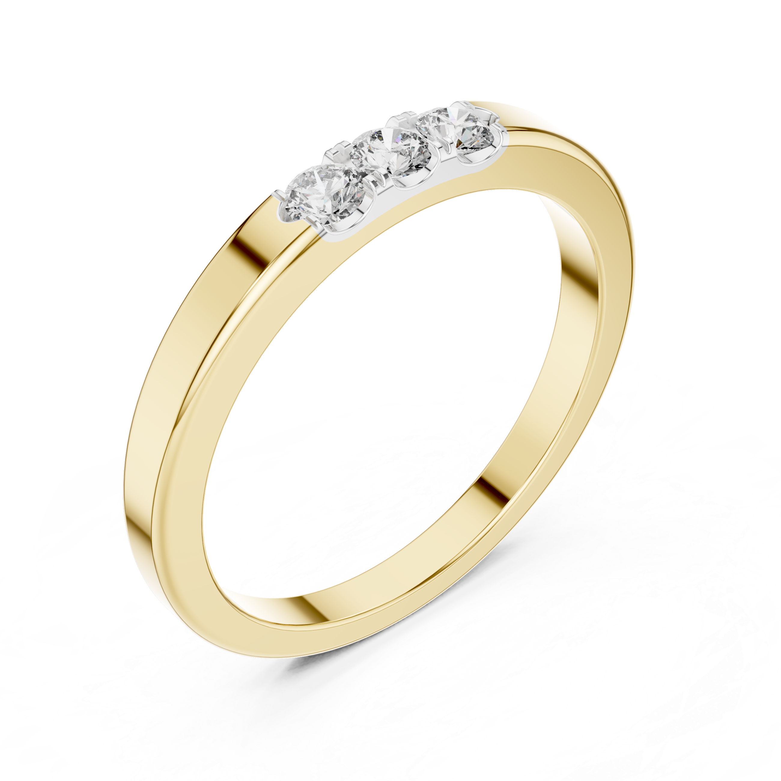 Three-Stone Round Diamond Band – Design 12#10013