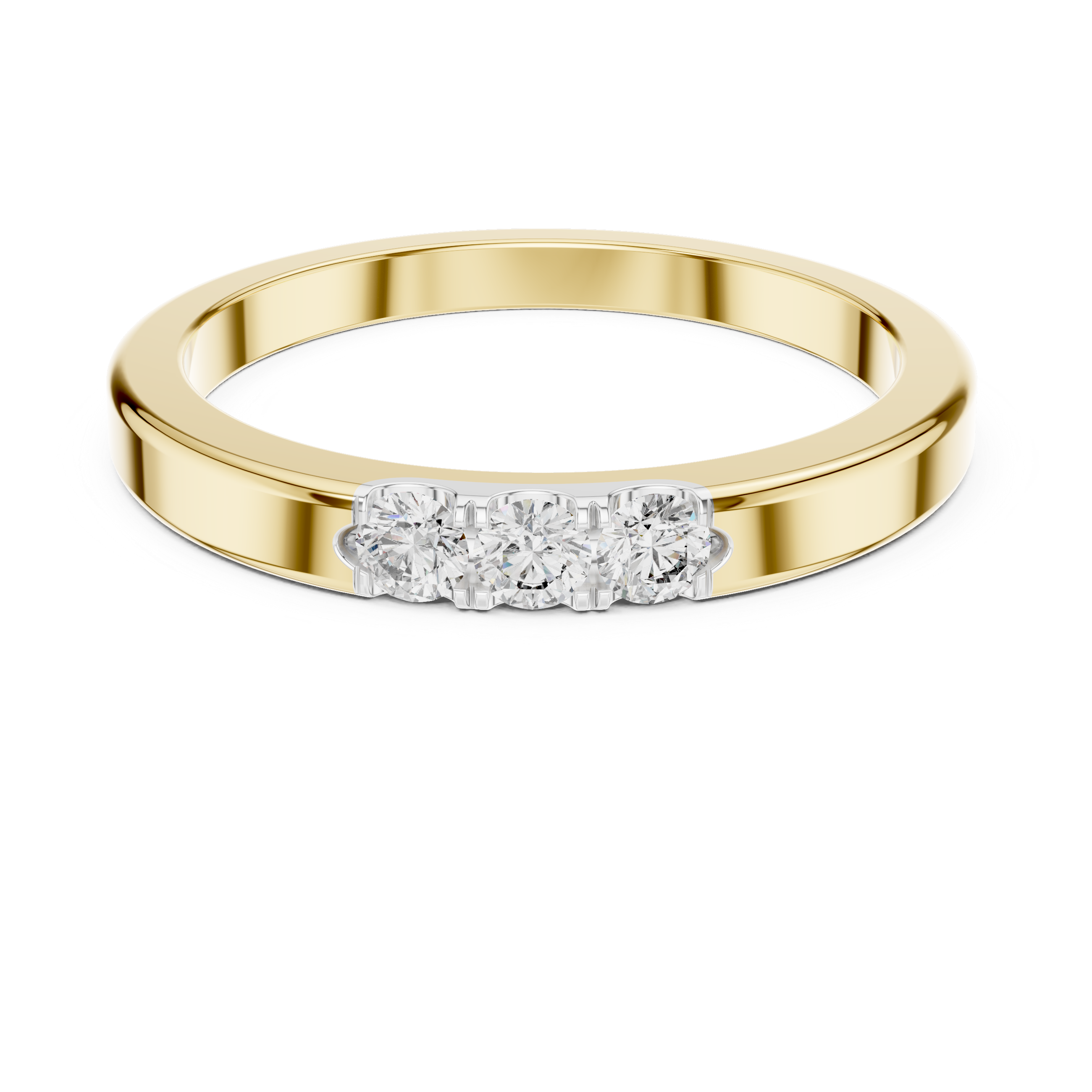 Three-Stone Round Diamond Band – Design 12#10013