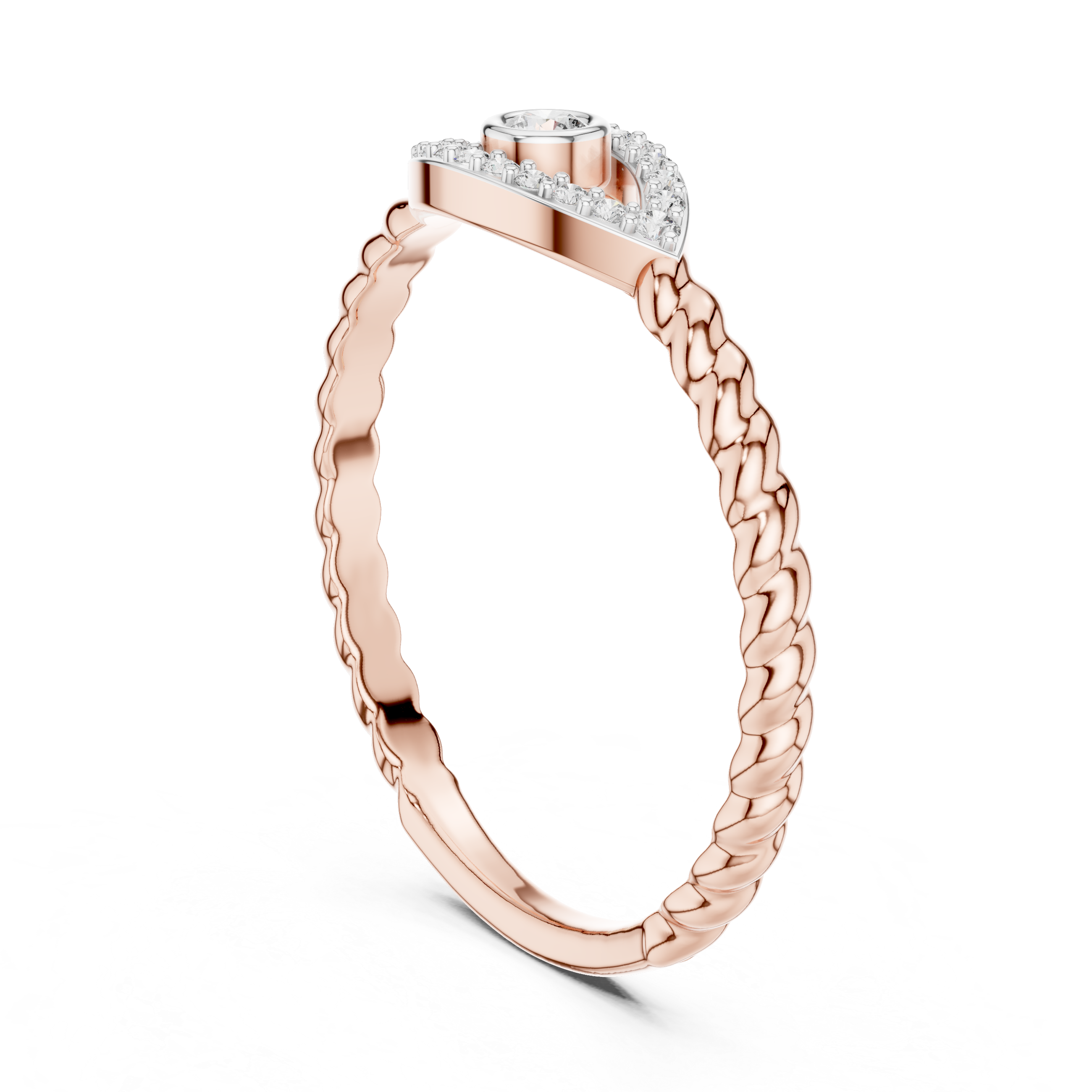Diamond Evil Eye Twist Ring – Design 12#10014