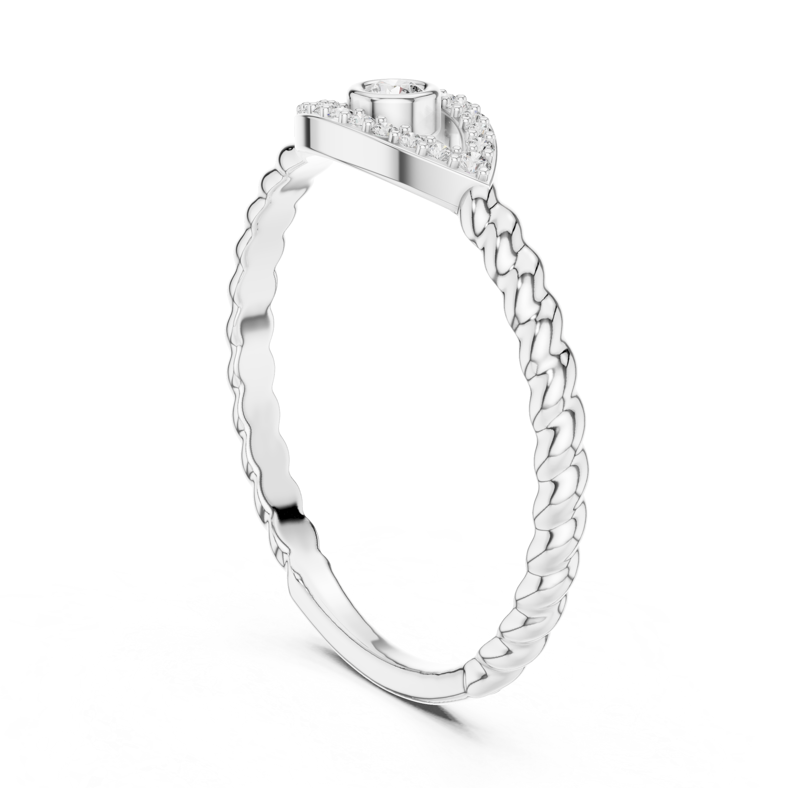 Diamond Evil Eye Twist Ring – Design 12#10014