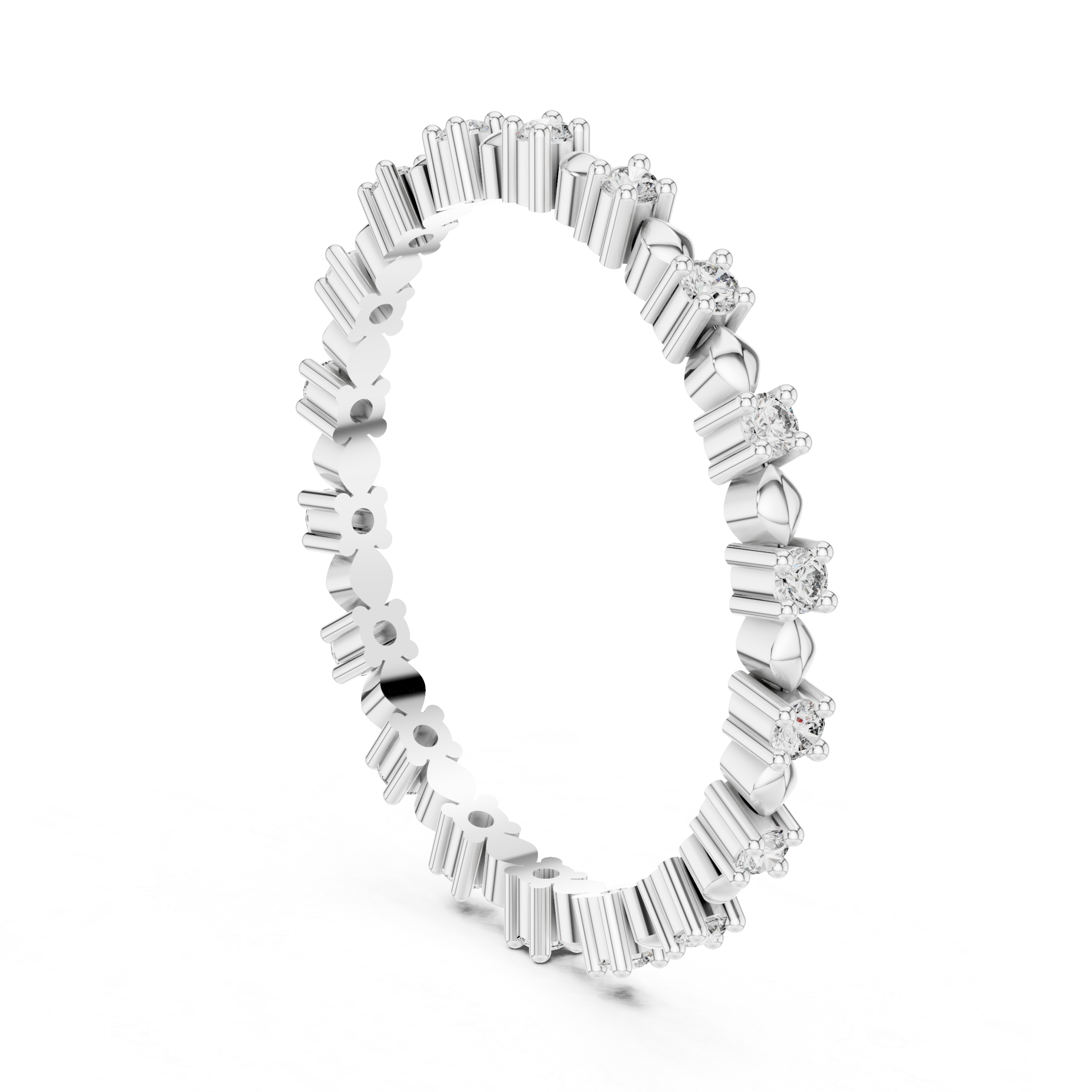 Diamond Motif Eternity Band – Design 12#10015
