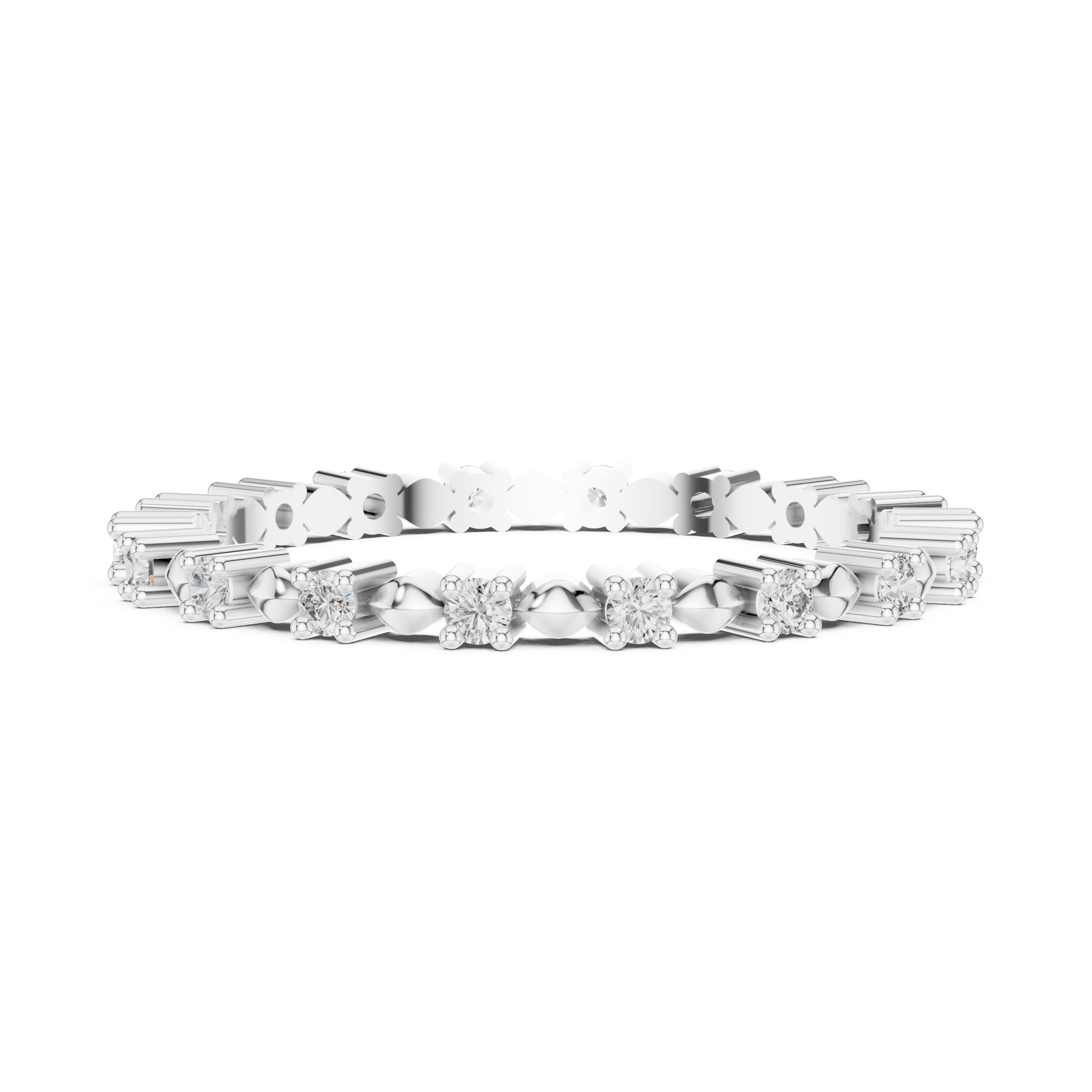 Diamond Motif Eternity Band – Design 12#10015