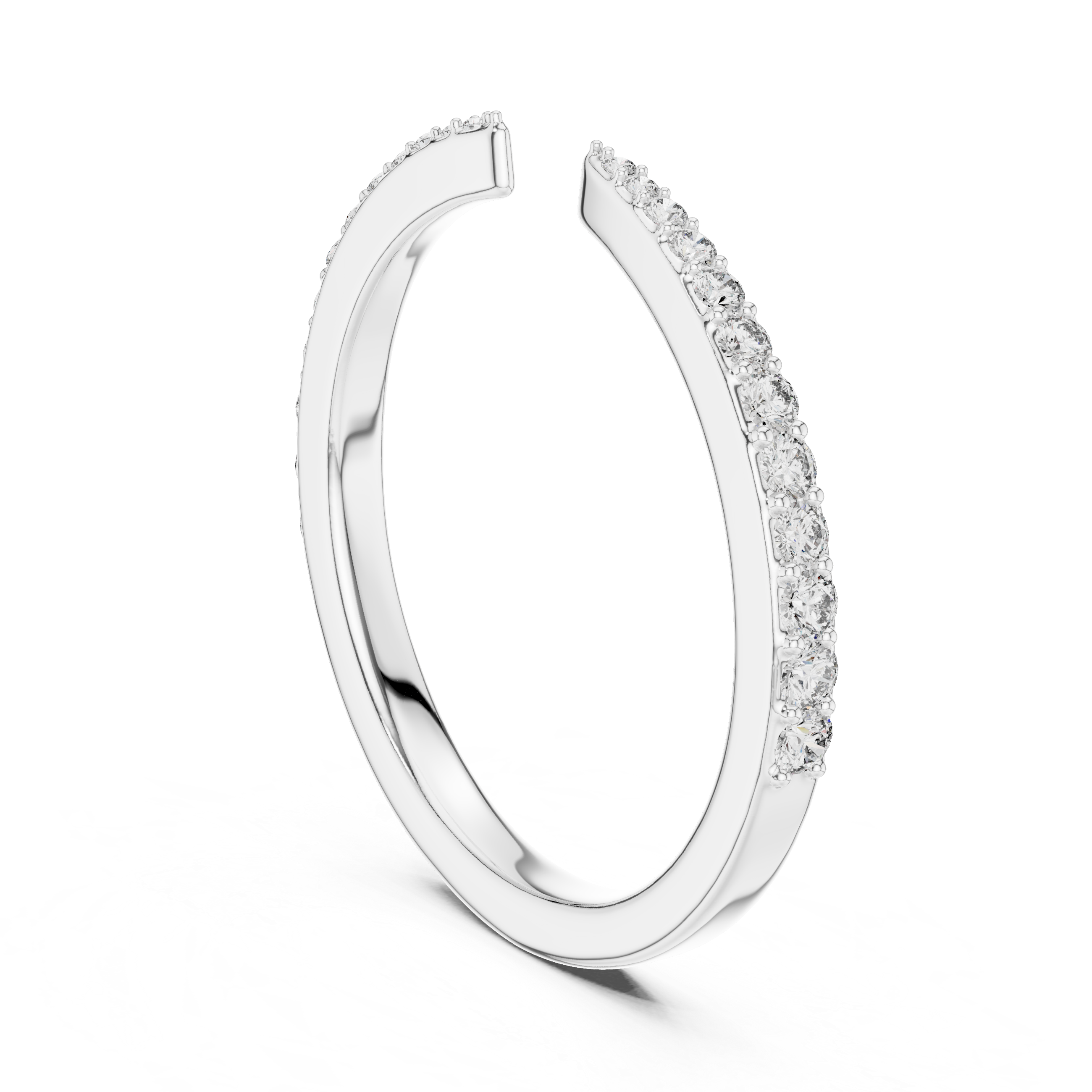 Open Pavé Diamond Wrap Ring – Design 12#10019
