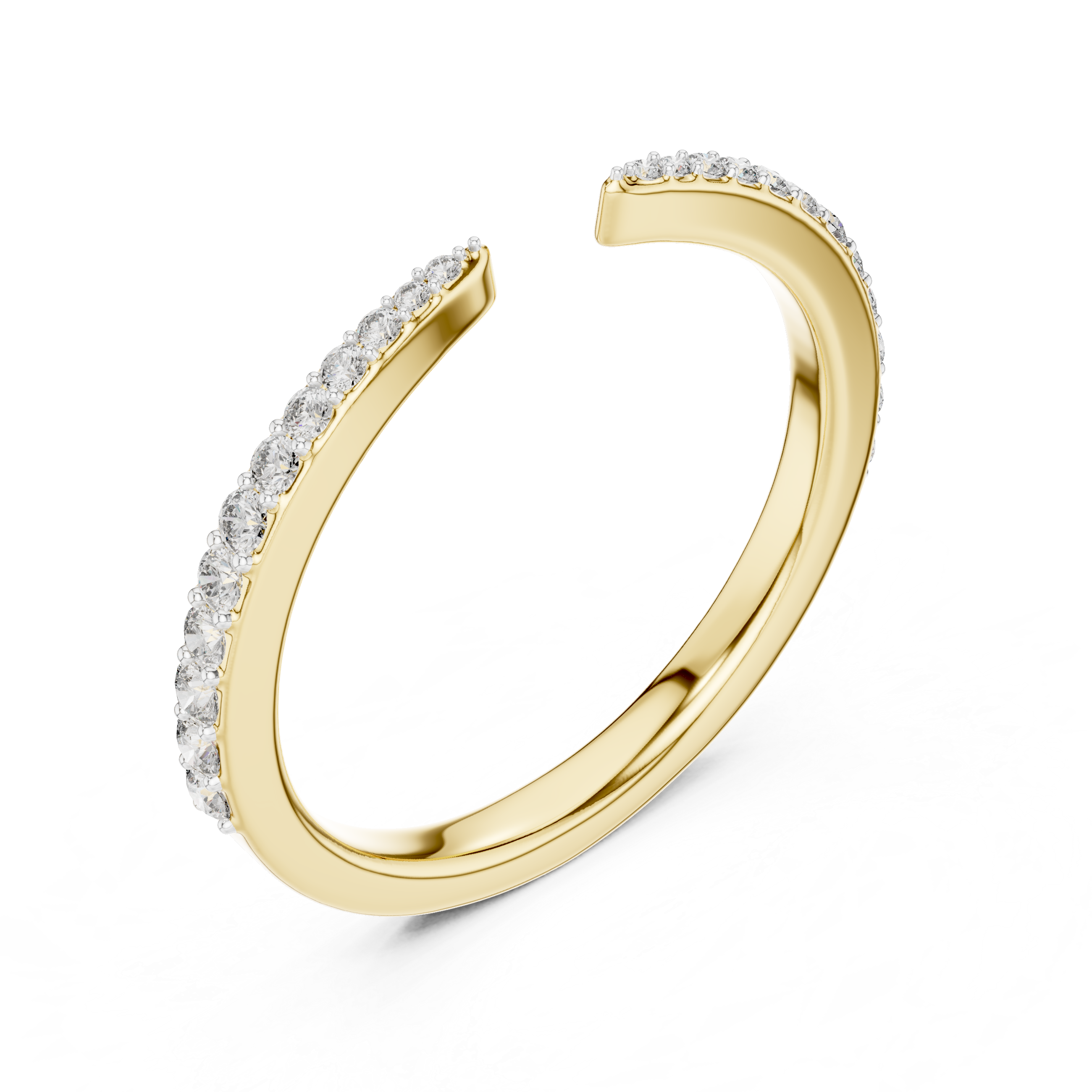 Open Pavé Diamond Wrap Ring – Design 12#10019