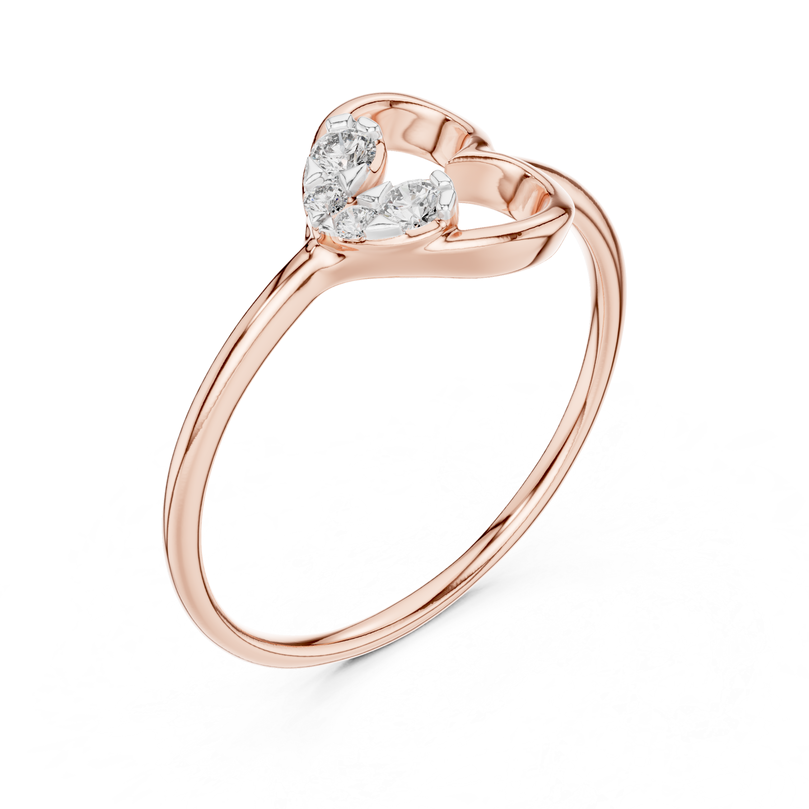 Diamond Double Loop Ring – Design 12#10039