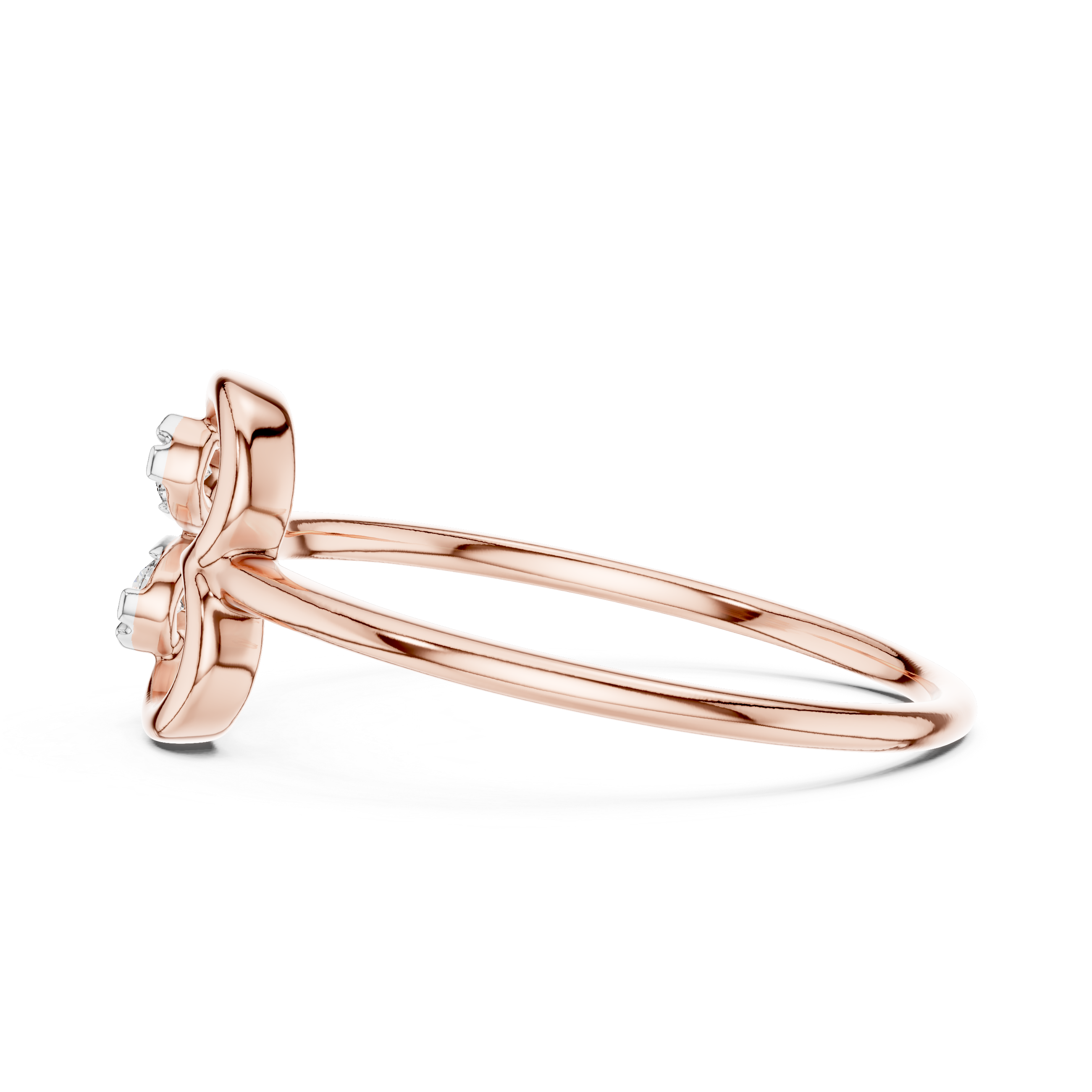 Diamond Double Loop Ring – Design 12#10039