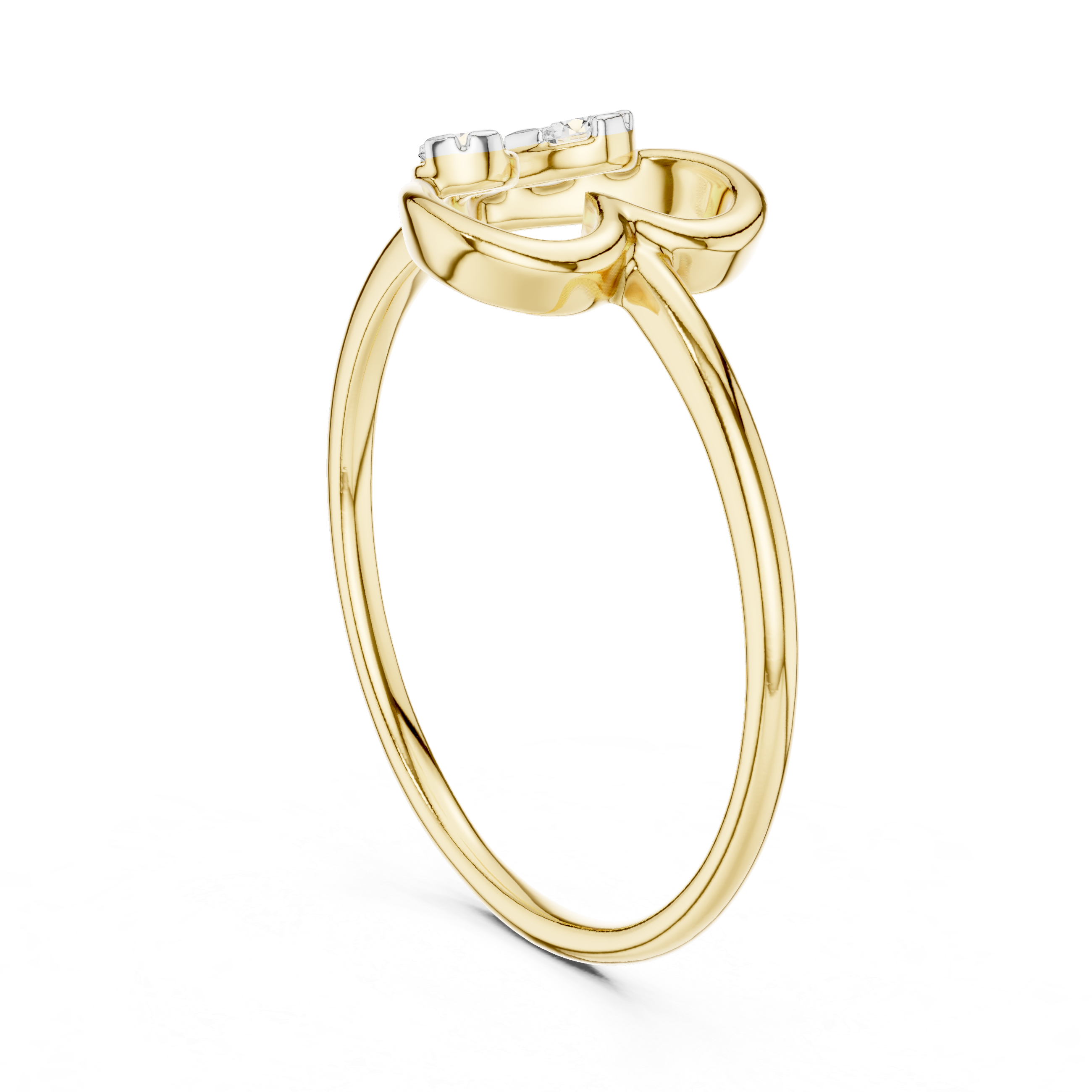 Diamond Double Loop Ring – Design 12#10039