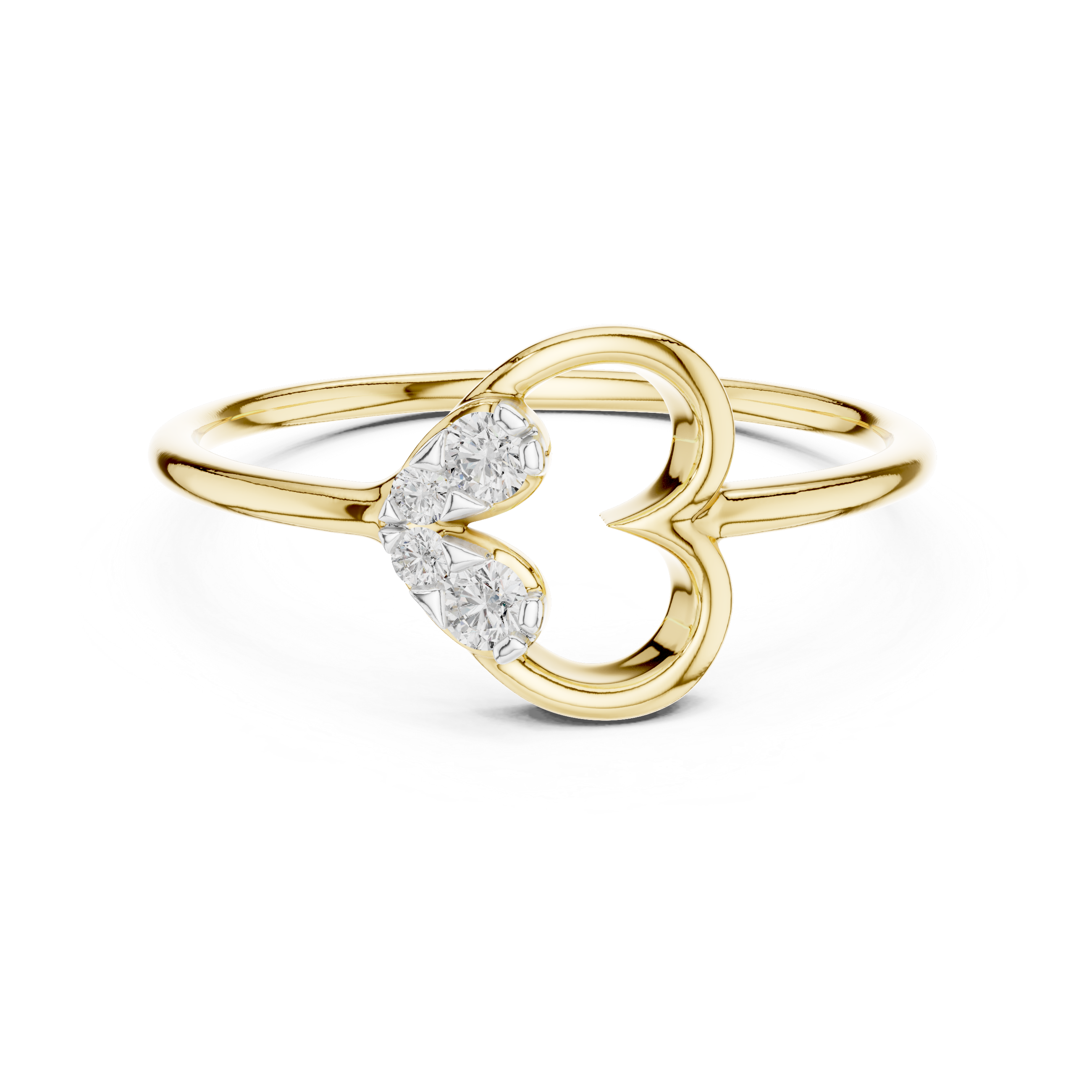 Diamond Double Loop Ring – Design 12#10039