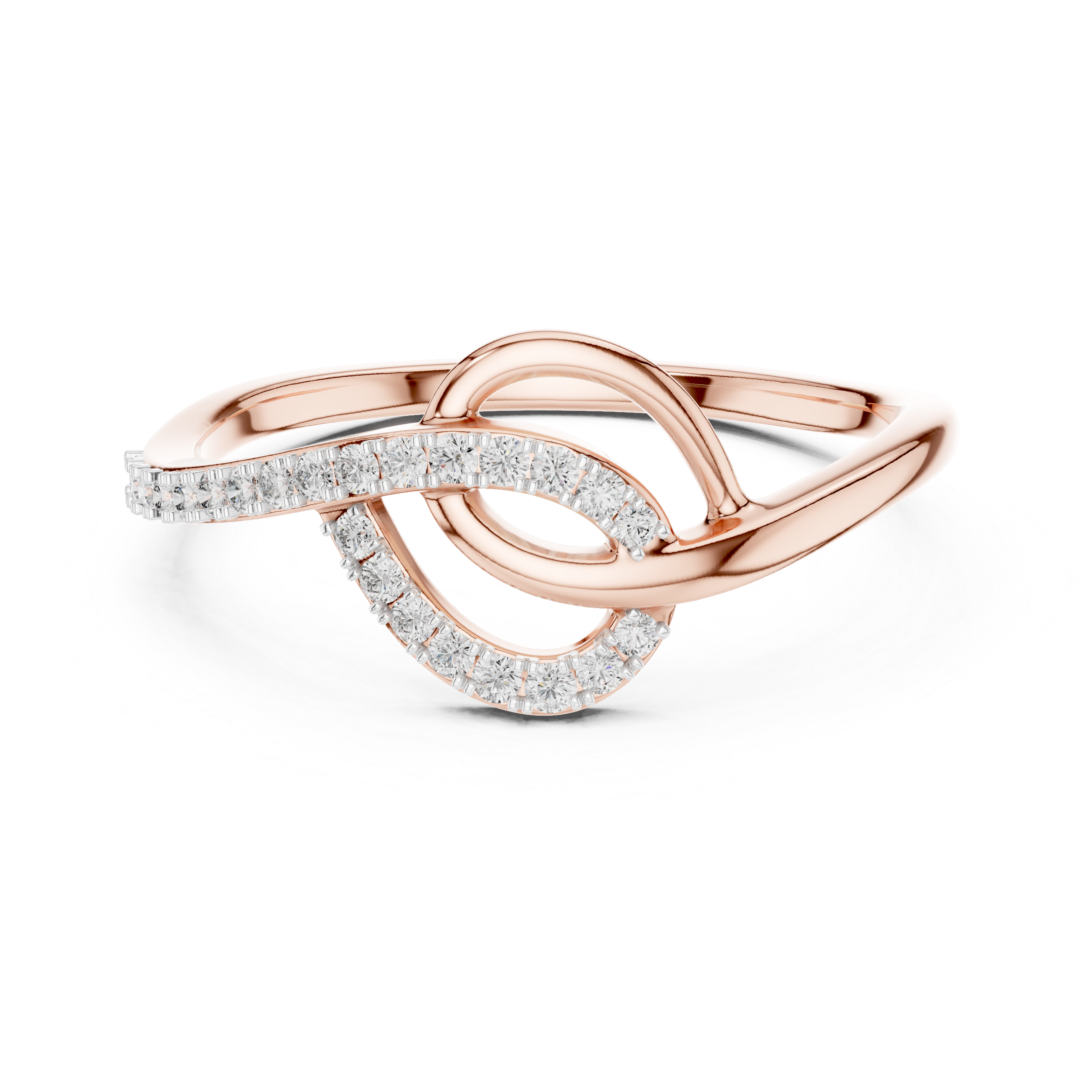 Diamond Pavé Knot Ring – Design 12#10041