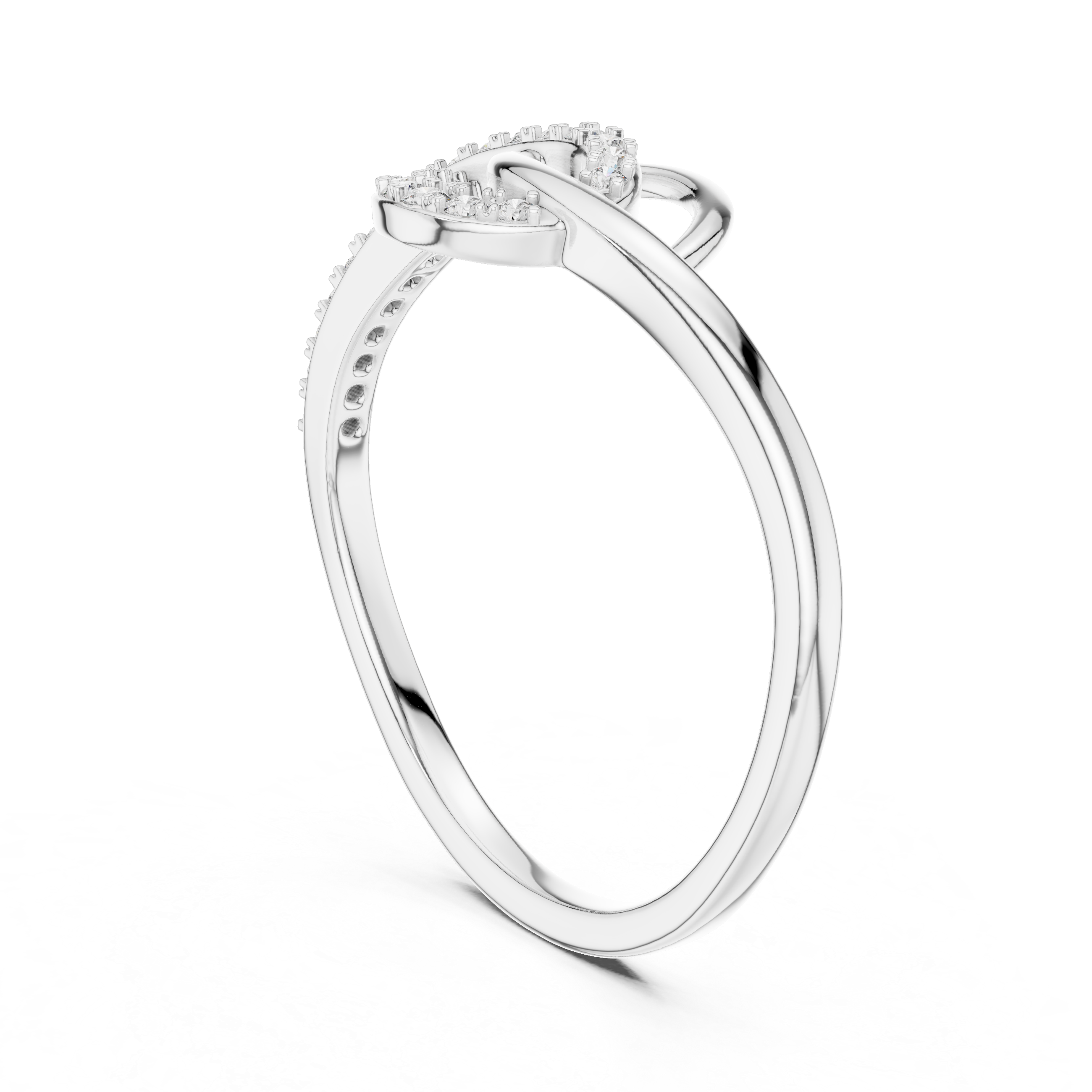 Diamond Pavé Knot Ring – Design 12#10041