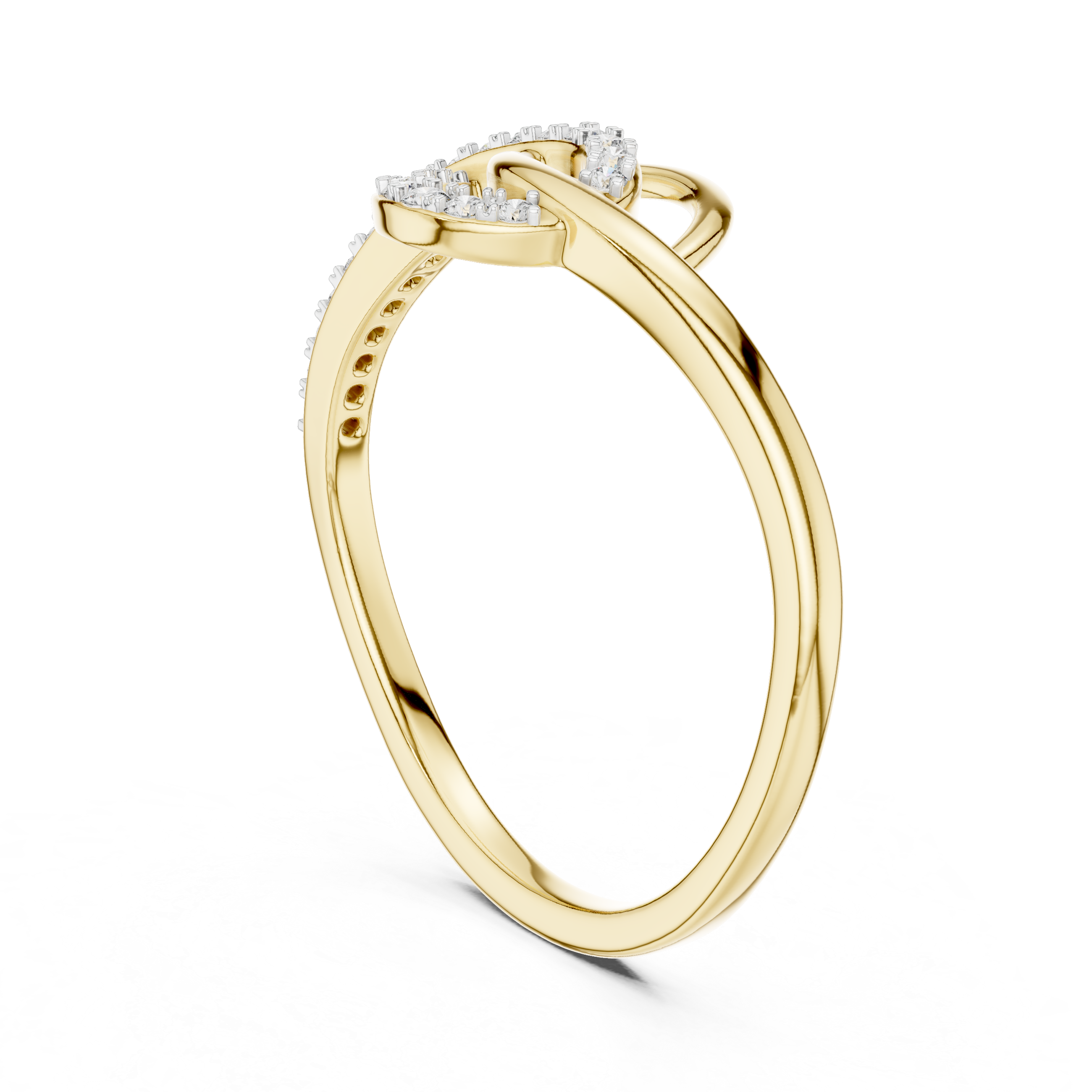 Diamond Pavé Knot Ring – Design 12#10041