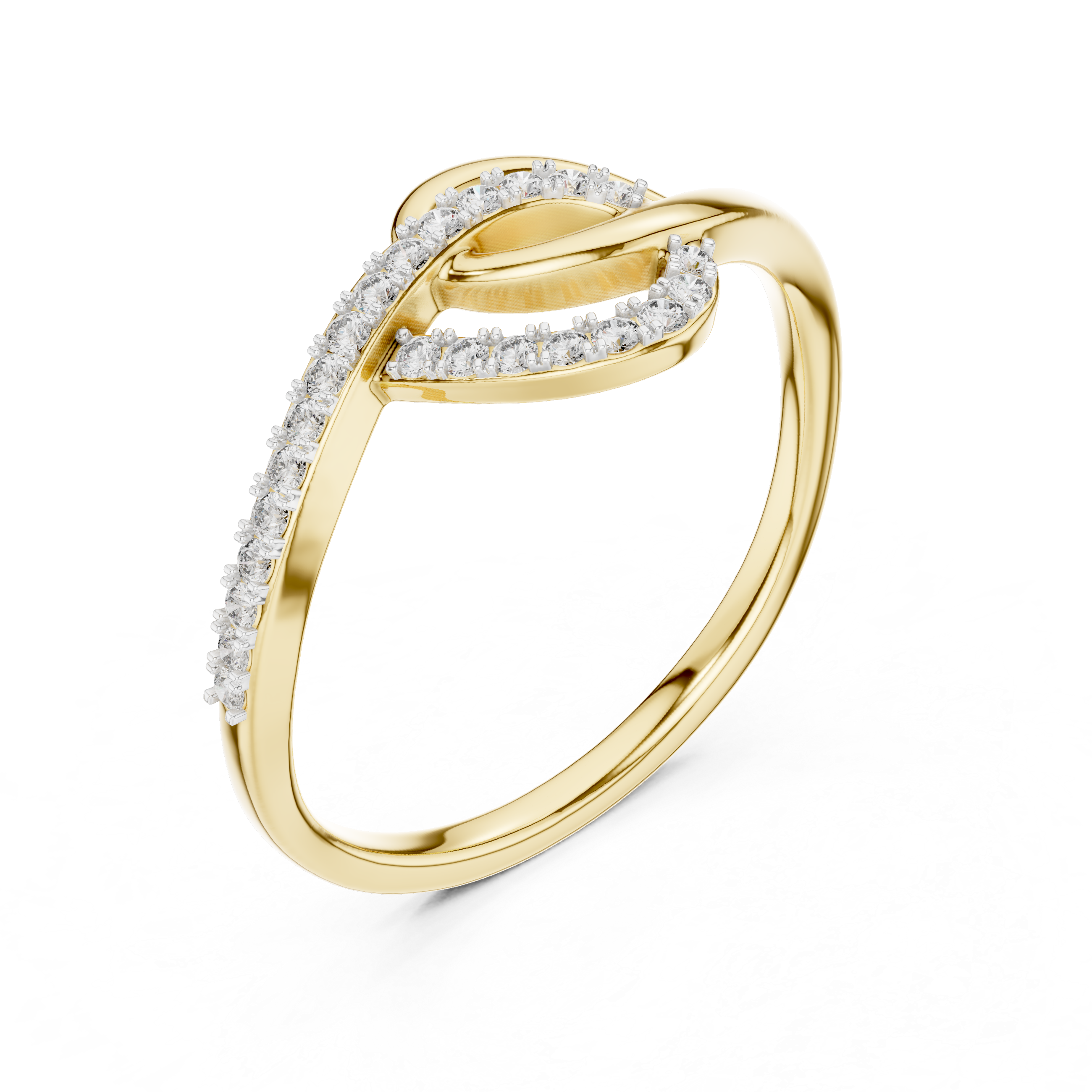 Diamond Pavé Knot Ring – Design 12#10041