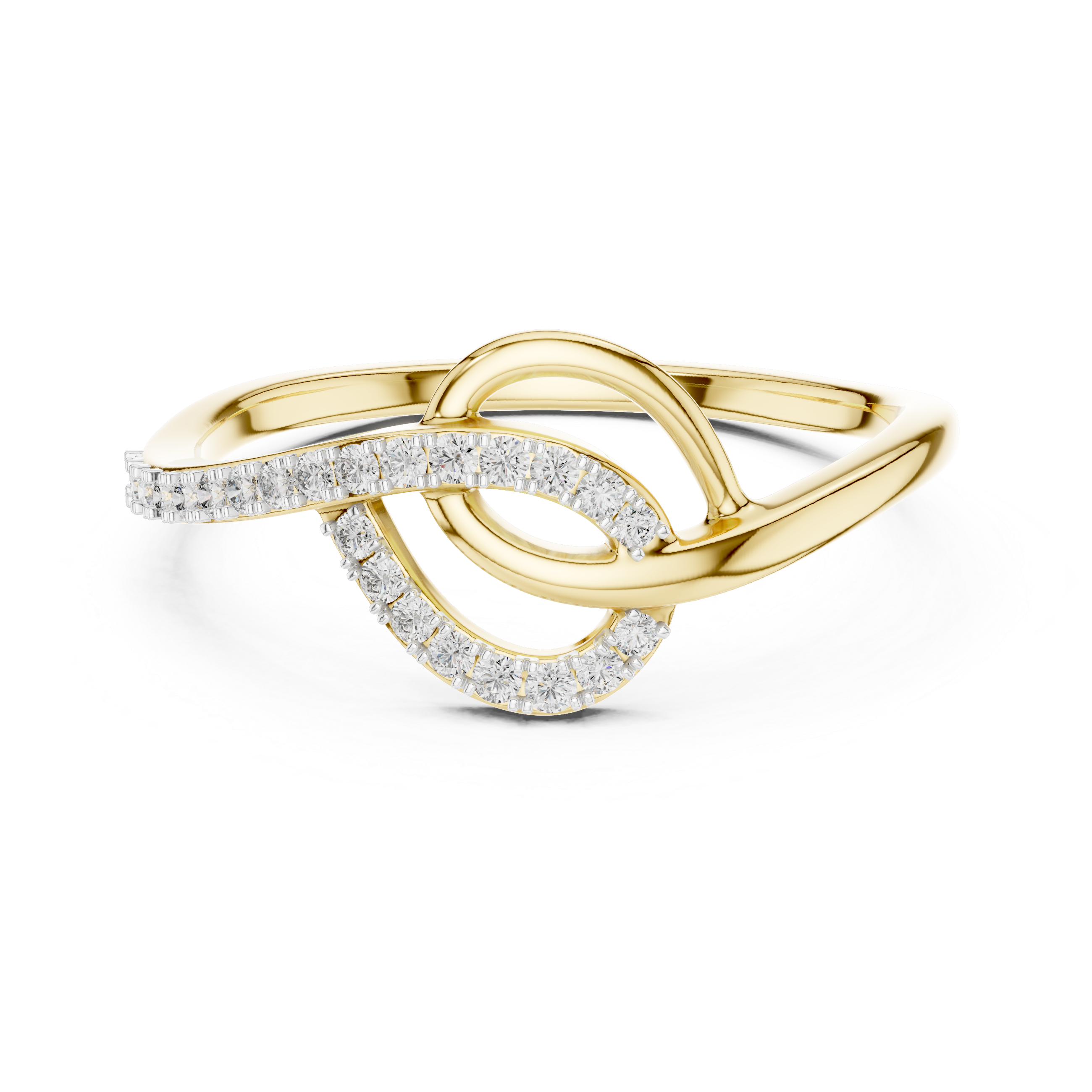 Diamond Pavé Knot Ring – Design 12#10041