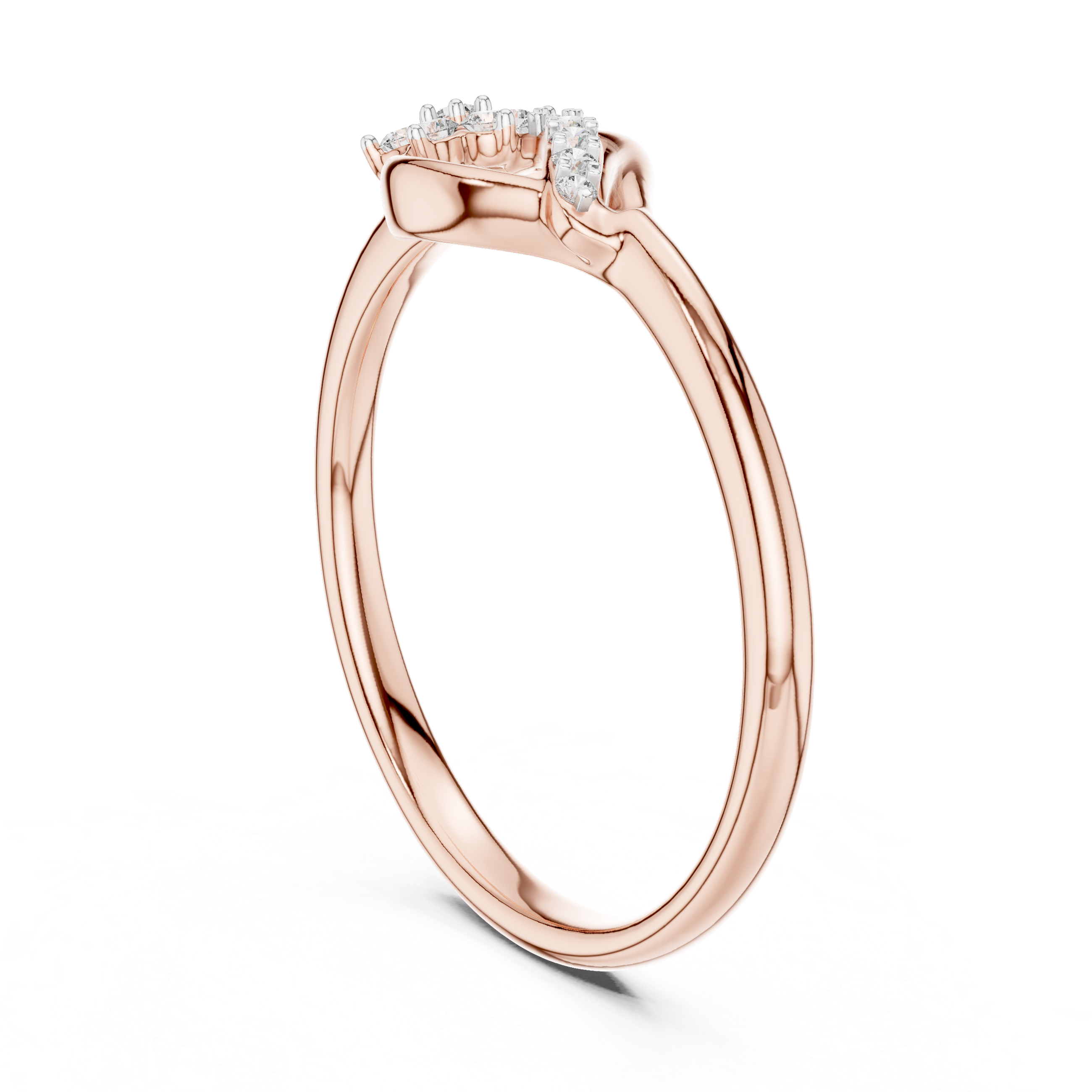 Diamond Floral Leaf Ring – Design 12#10046