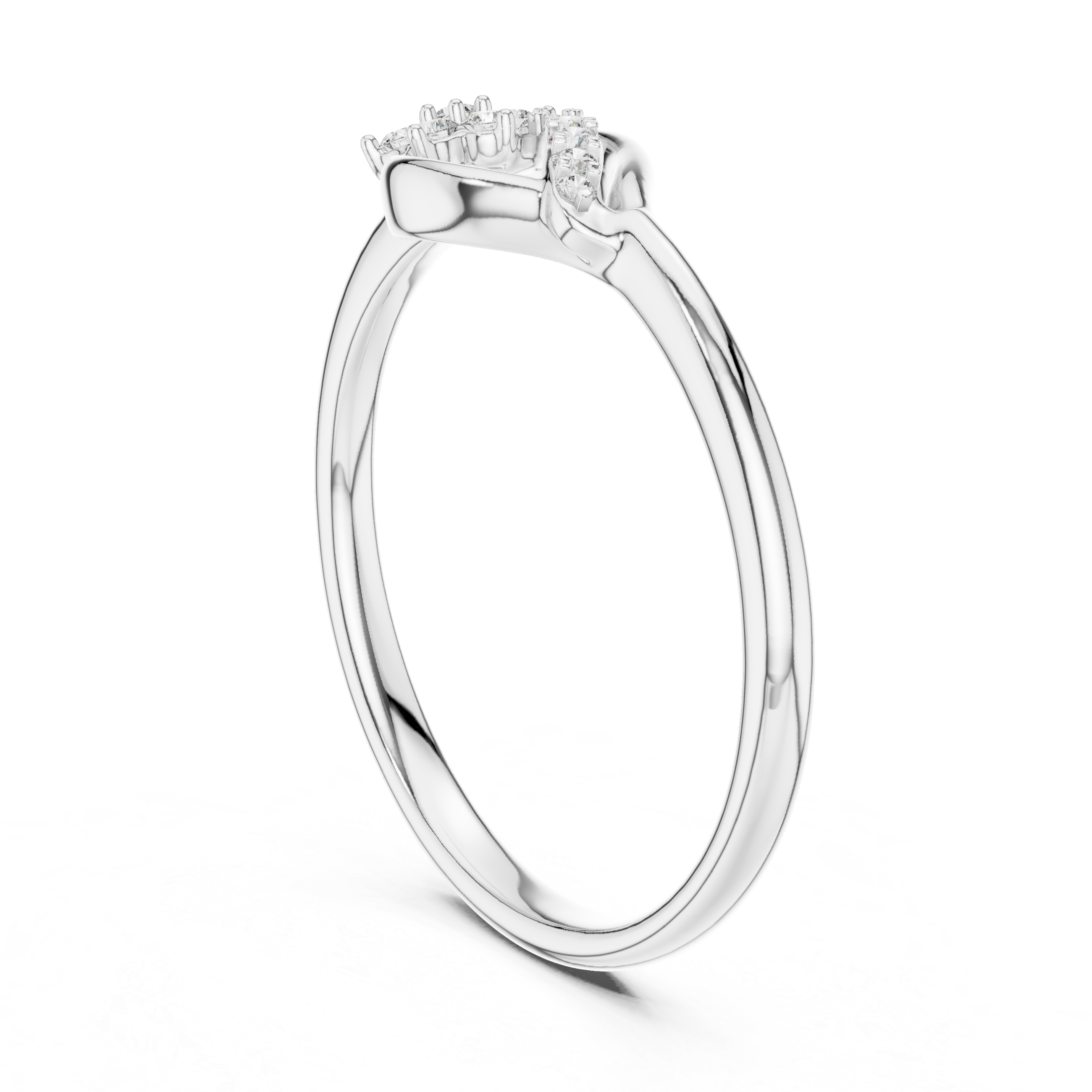 Diamond Floral Leaf Ring – Design 12#10046