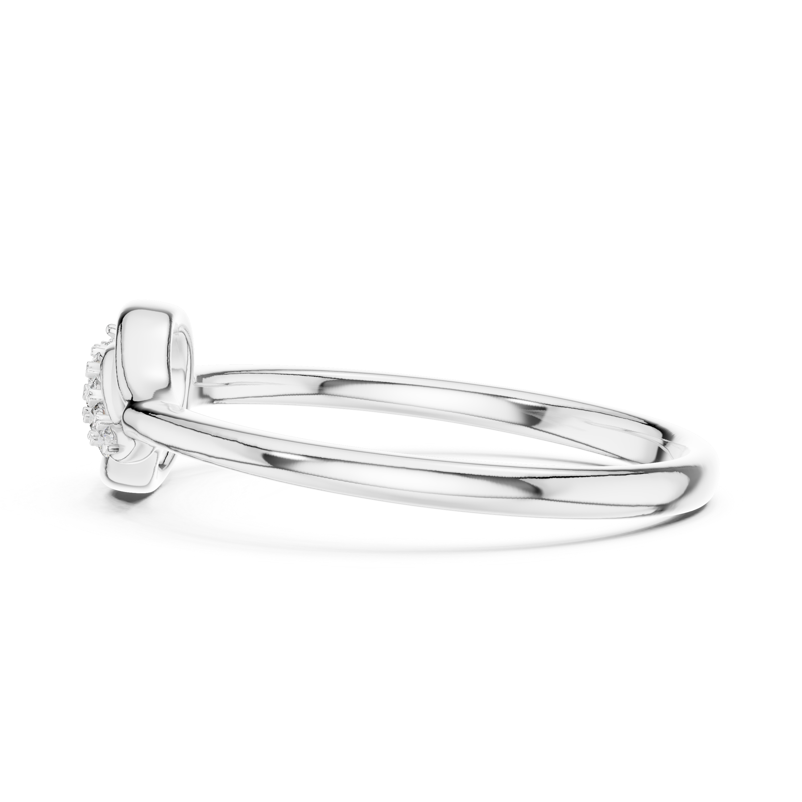 Diamond Floral Leaf Ring – Design 12#10046