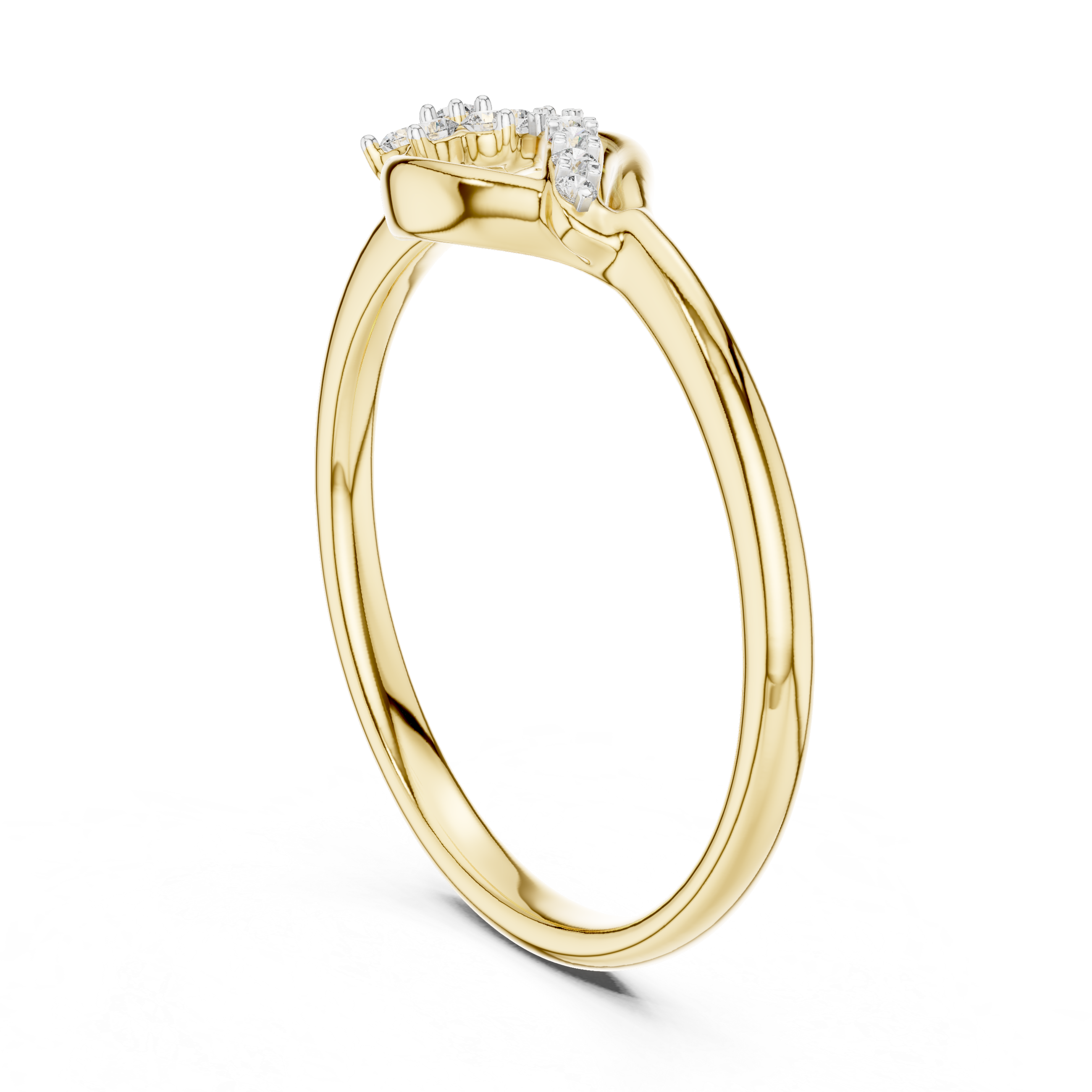 Diamond Floral Leaf Ring – Design 12#10046