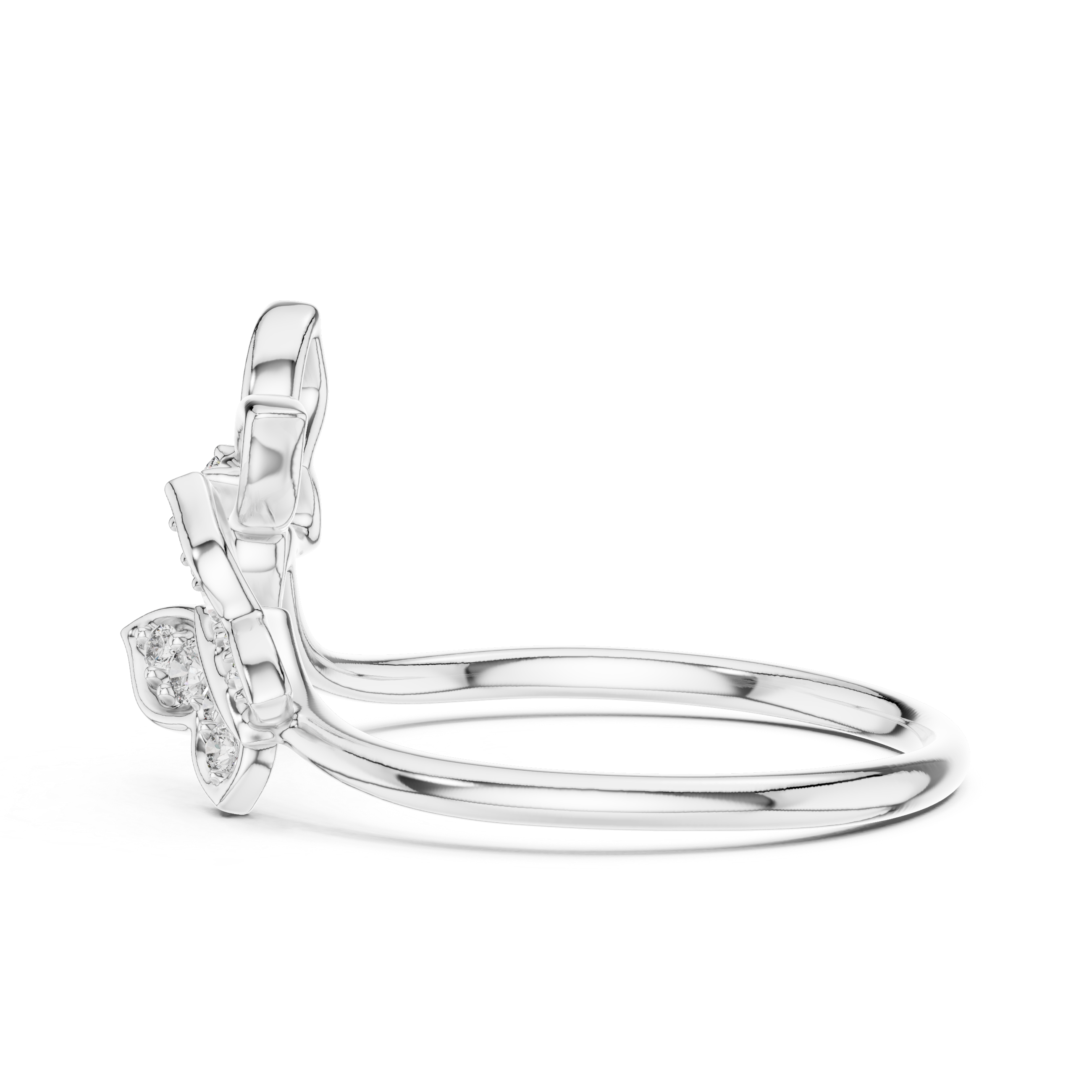 Diamond Double Butterfly Ring – Design 12#10048