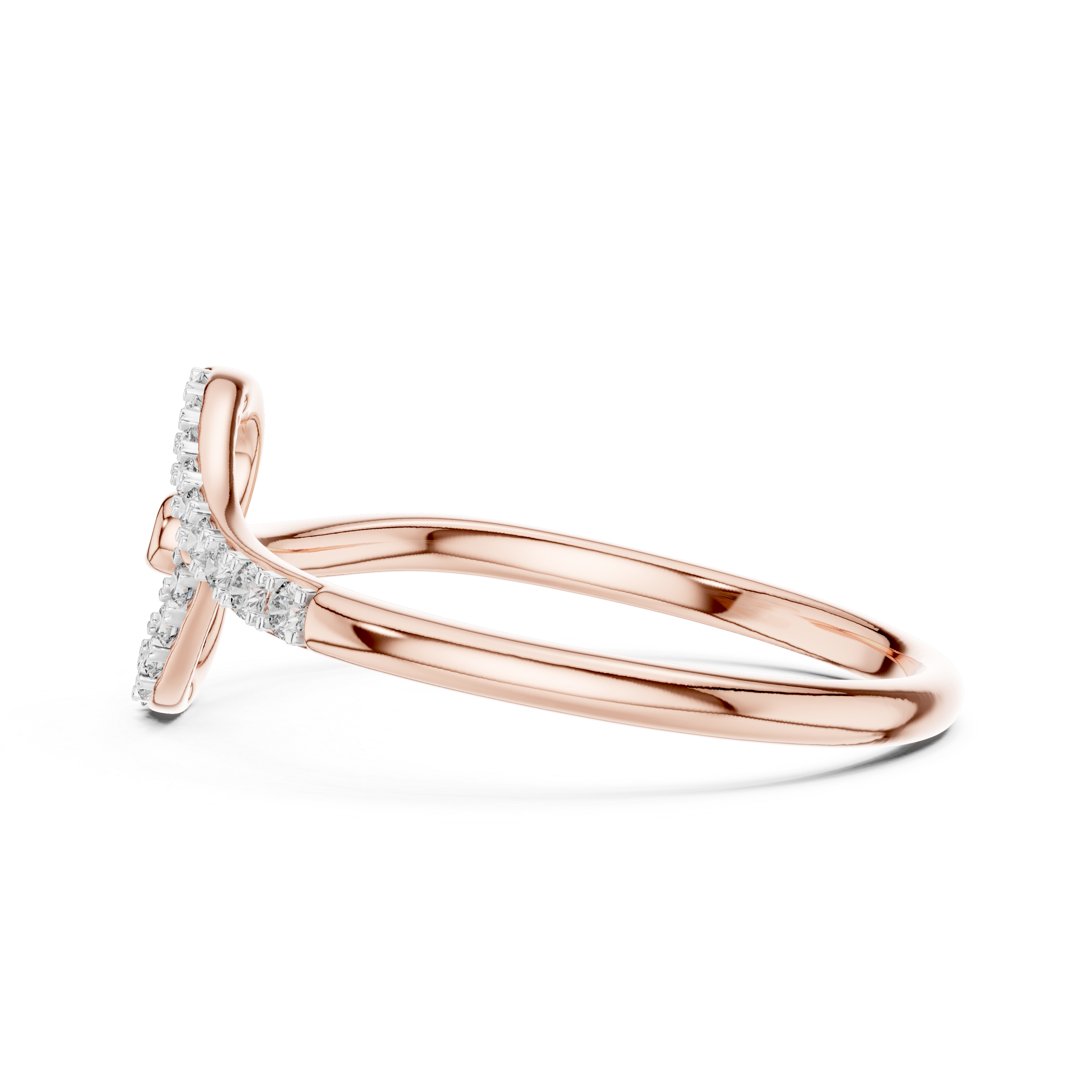 Diamond Loop Ribbon Ring – Design 12#10049