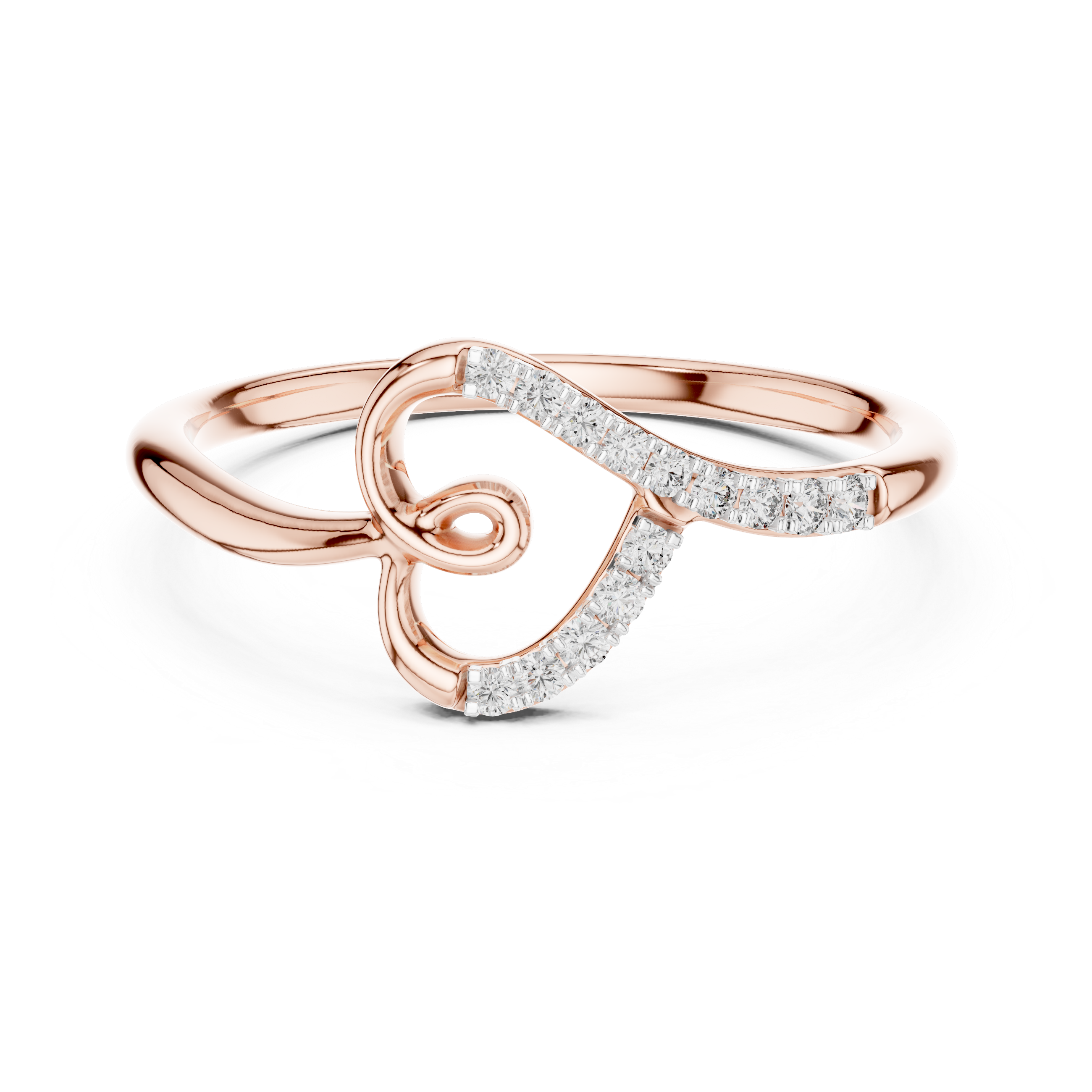 Diamond Loop Ribbon Ring – Design 12#10049