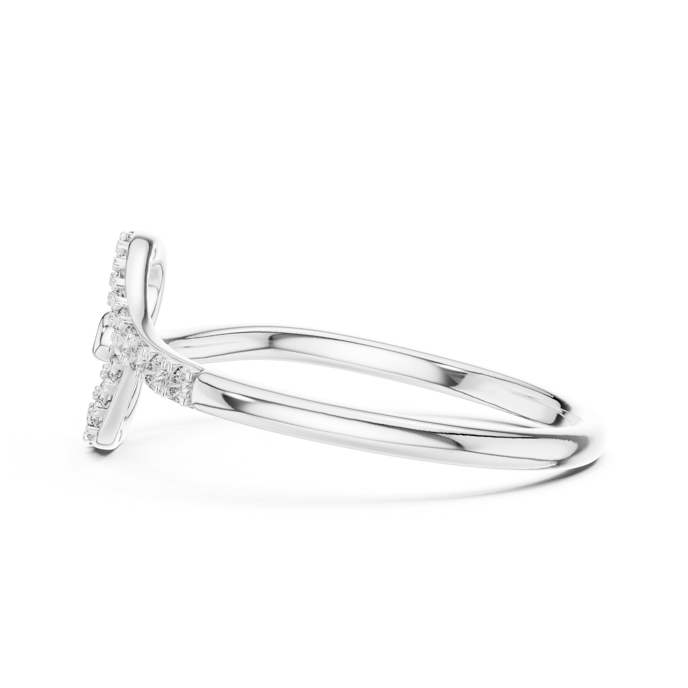 Diamond Loop Ribbon Ring – Design 12#10049