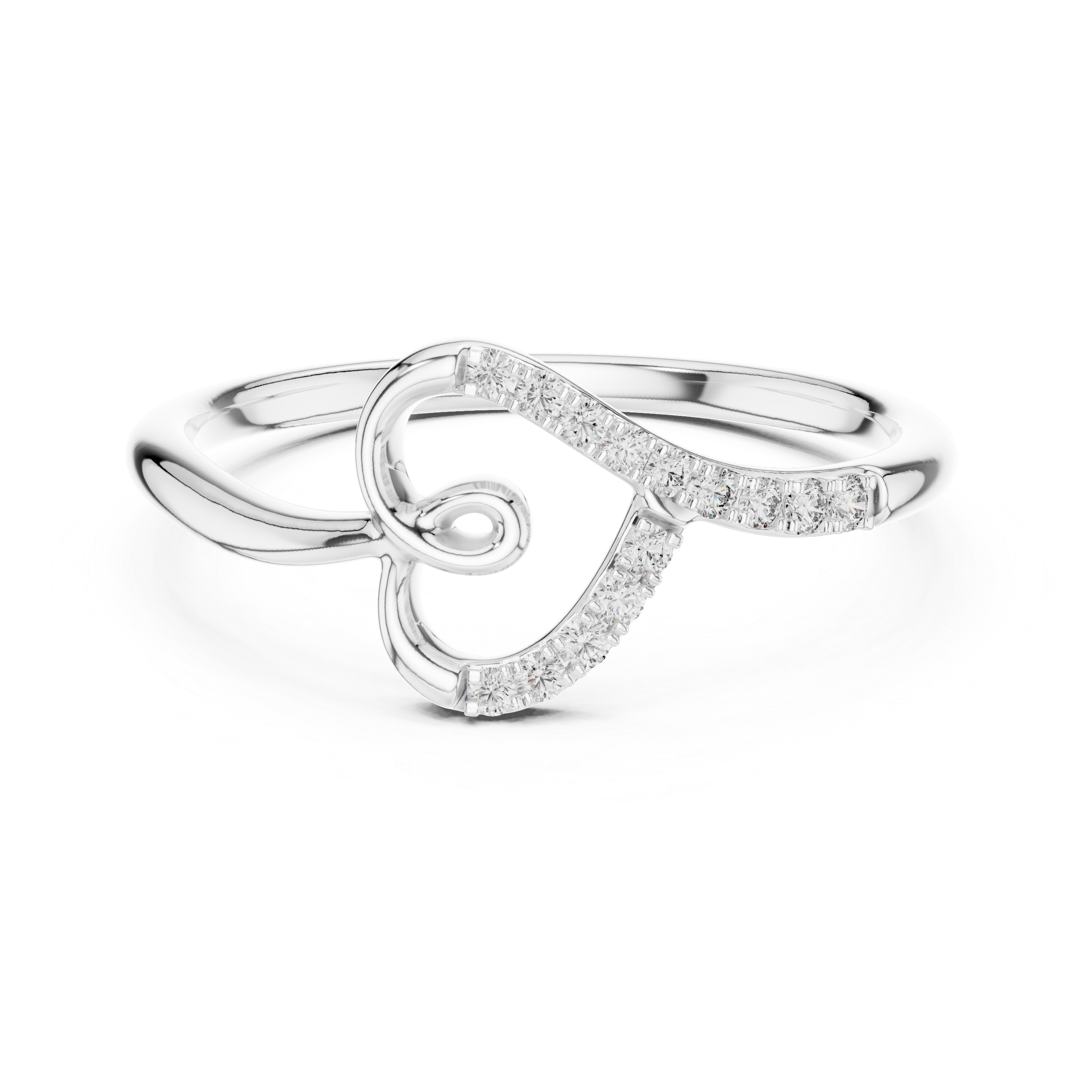 Diamond Loop Ribbon Ring – Design 12#10049