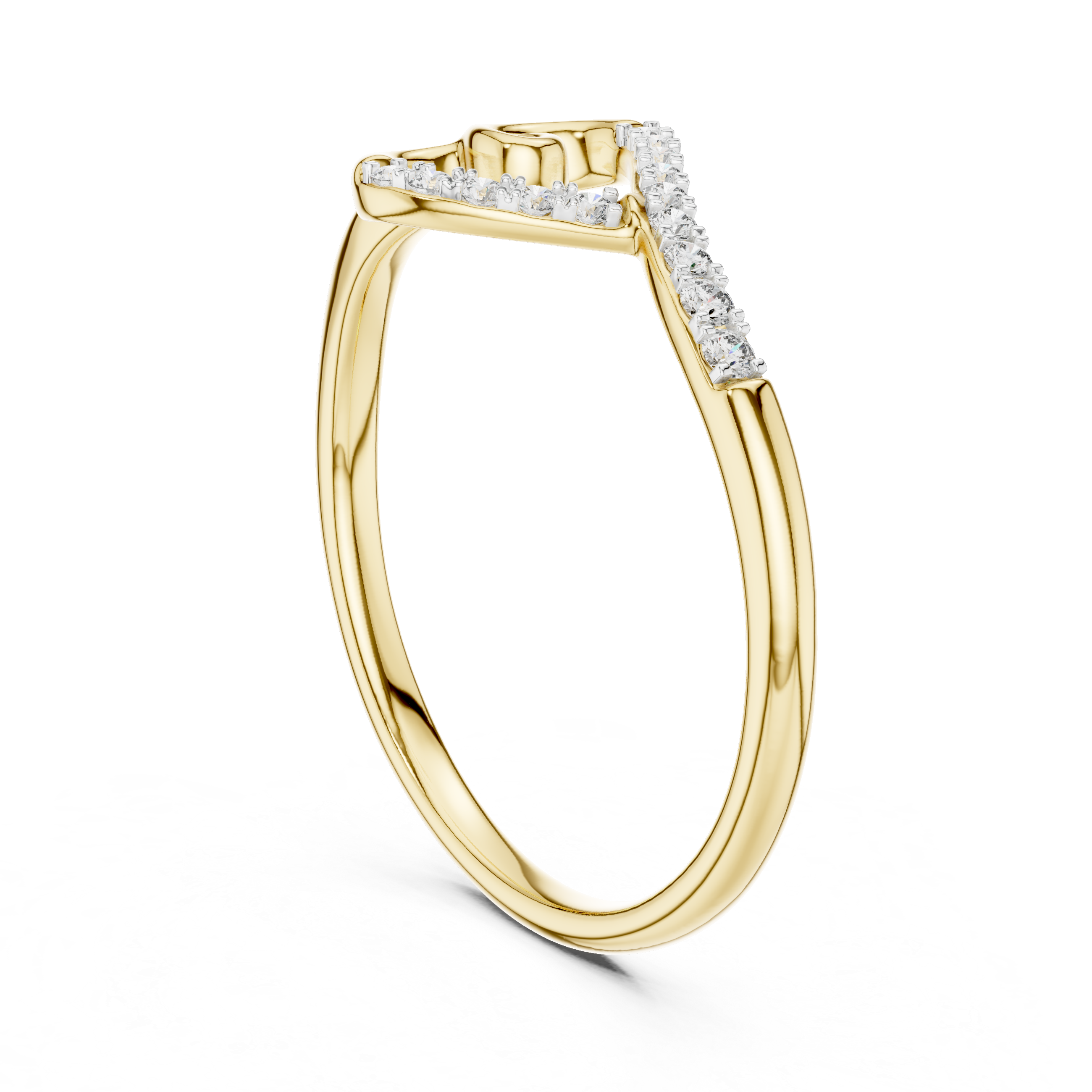 Diamond Loop Ribbon Ring – Design 12#10049
