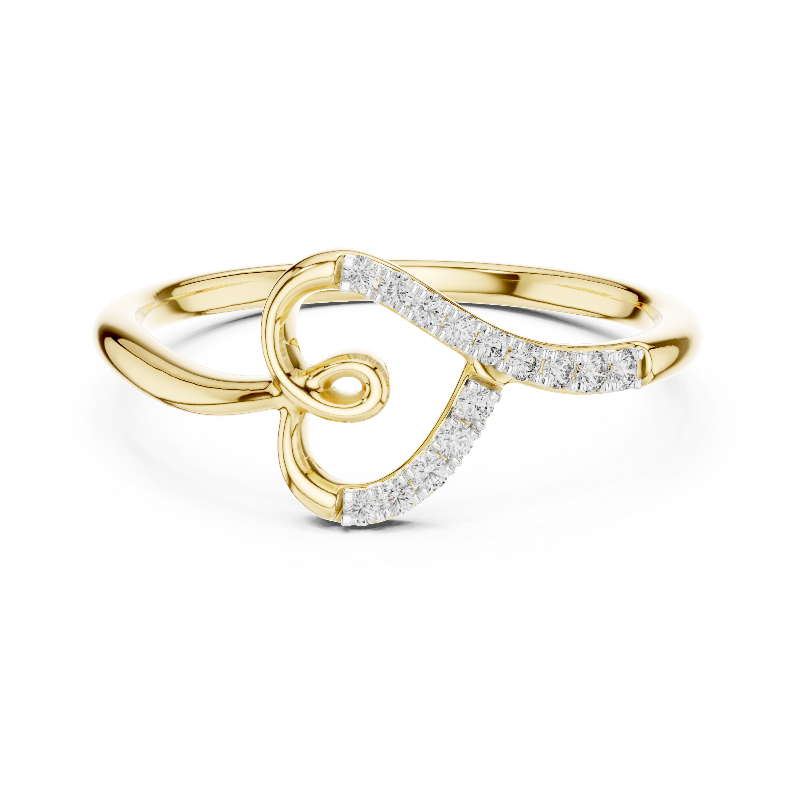 Diamond Loop Ribbon Ring – Design 12#10049