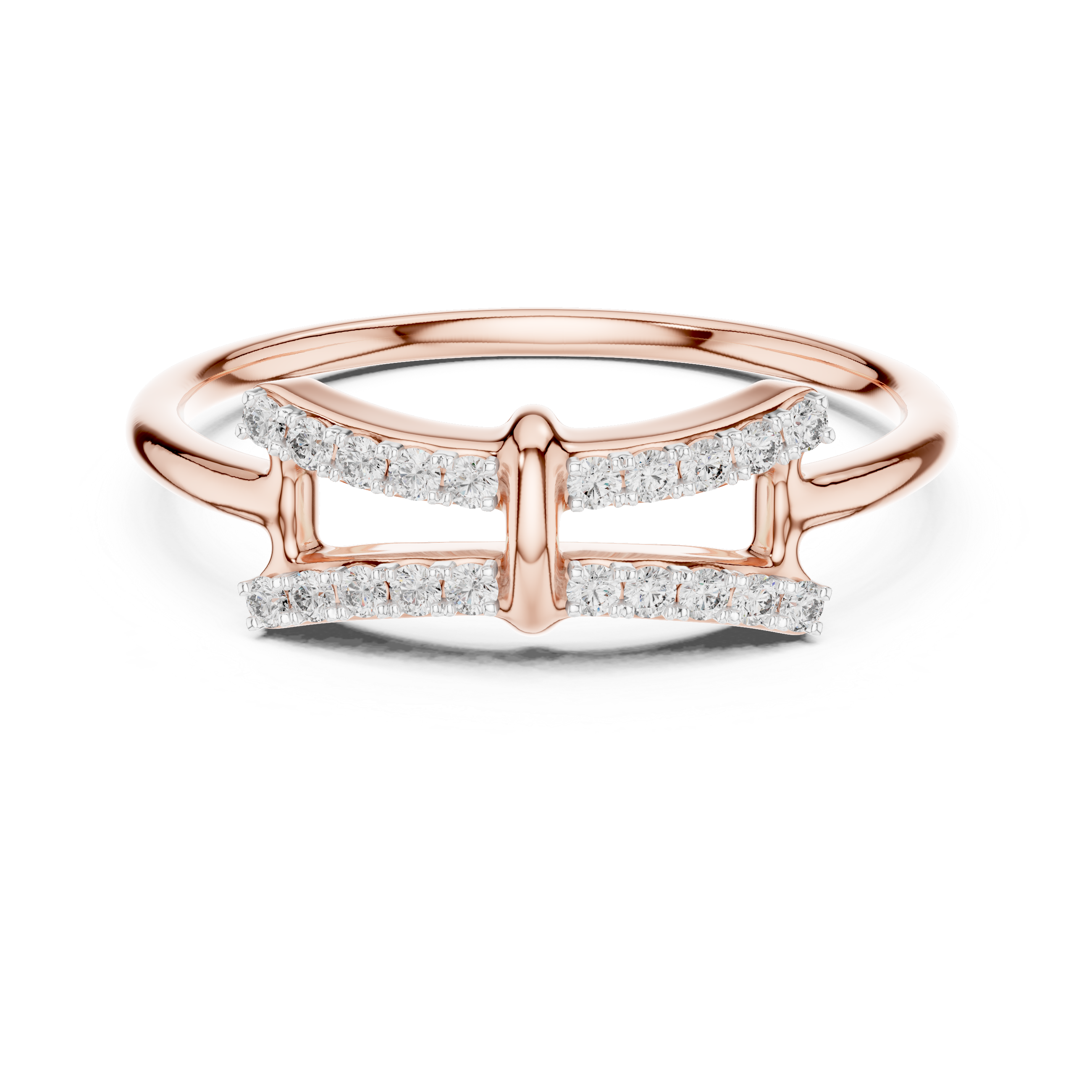 Diamond Bow Ribbon Ring – Design 12#10050