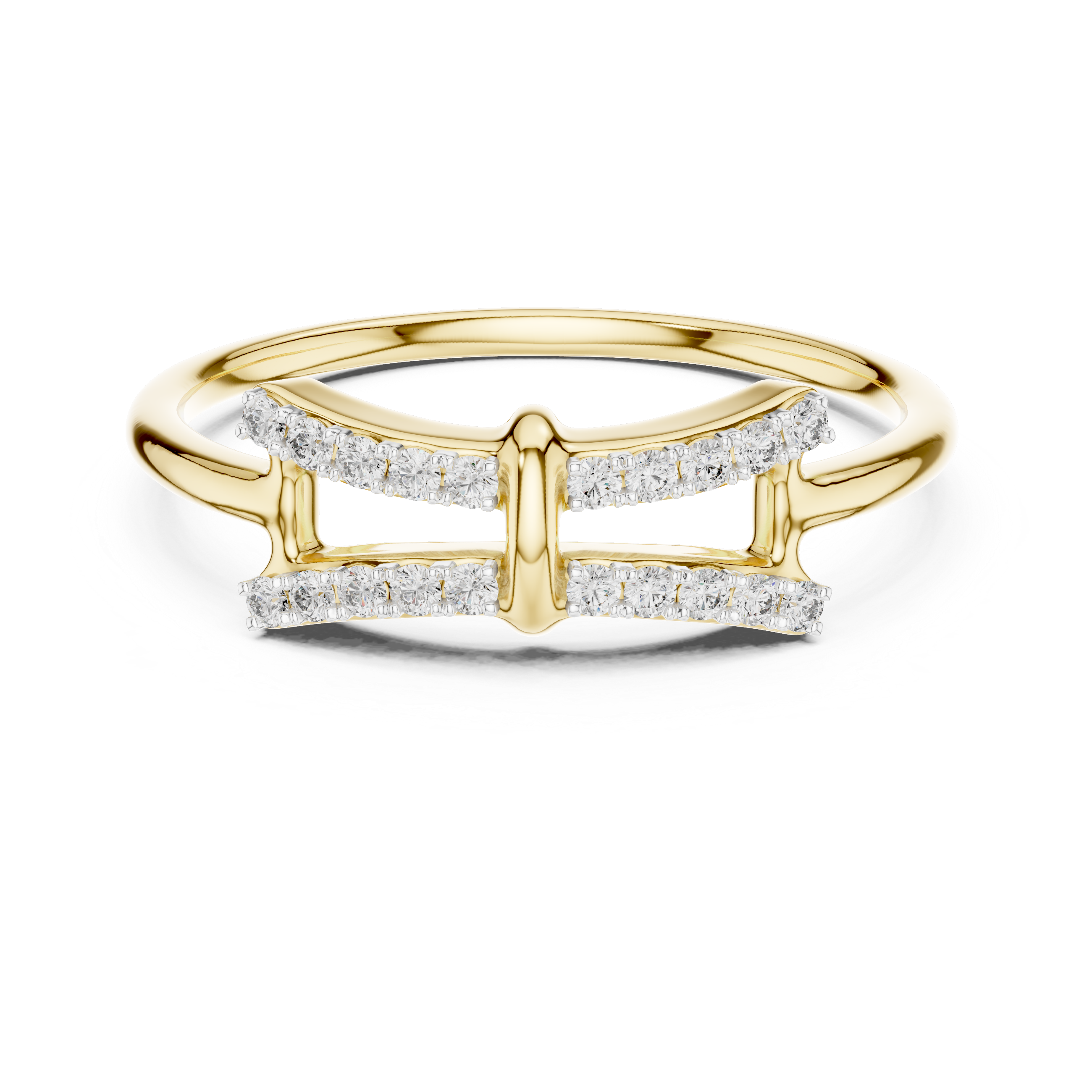 Diamond Bow Ribbon Ring – Design 12#10050