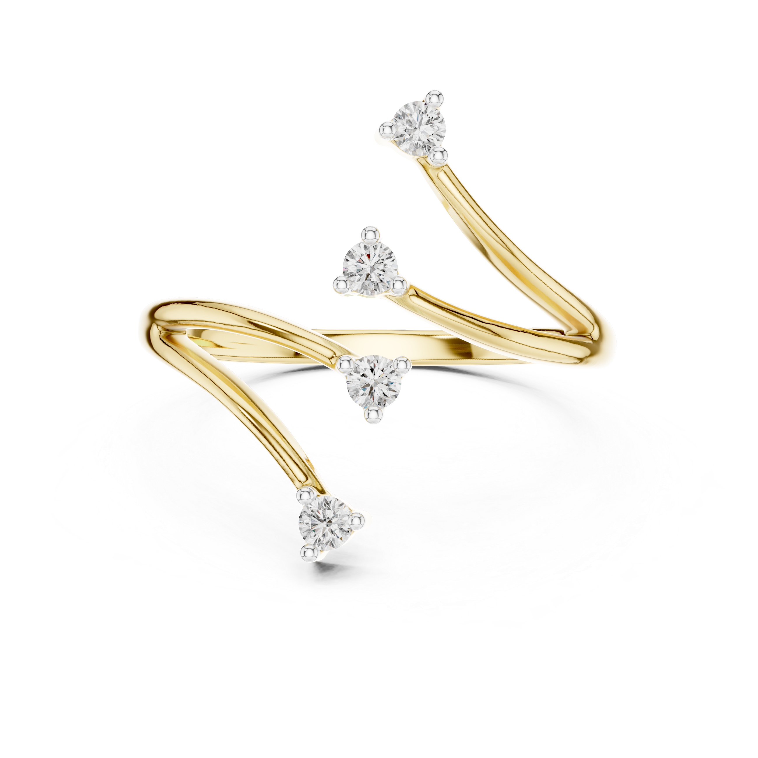 Diamond Branch Open Ring – Design 12#10052