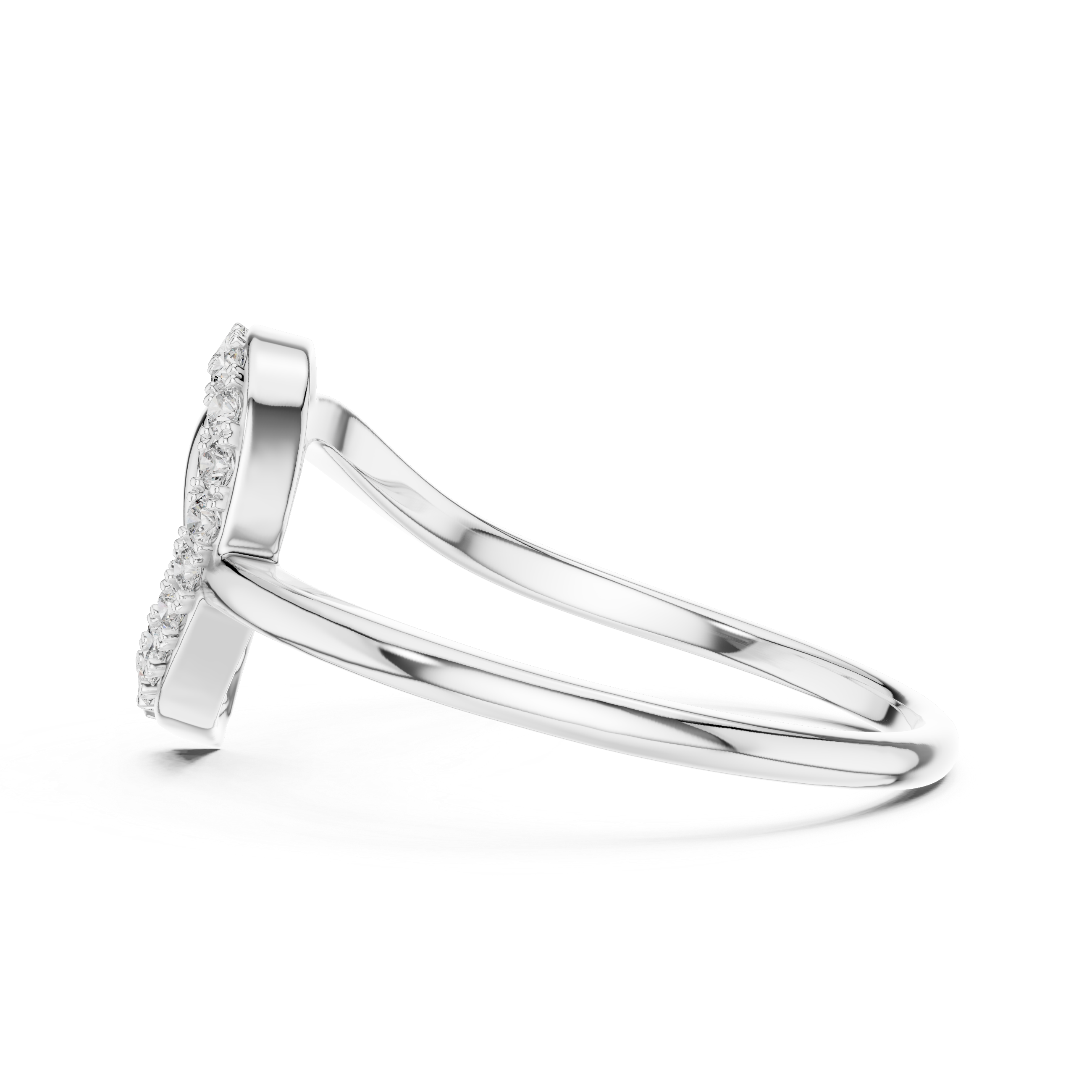 Diamond Looping Leaf Ring – Design 12#10053